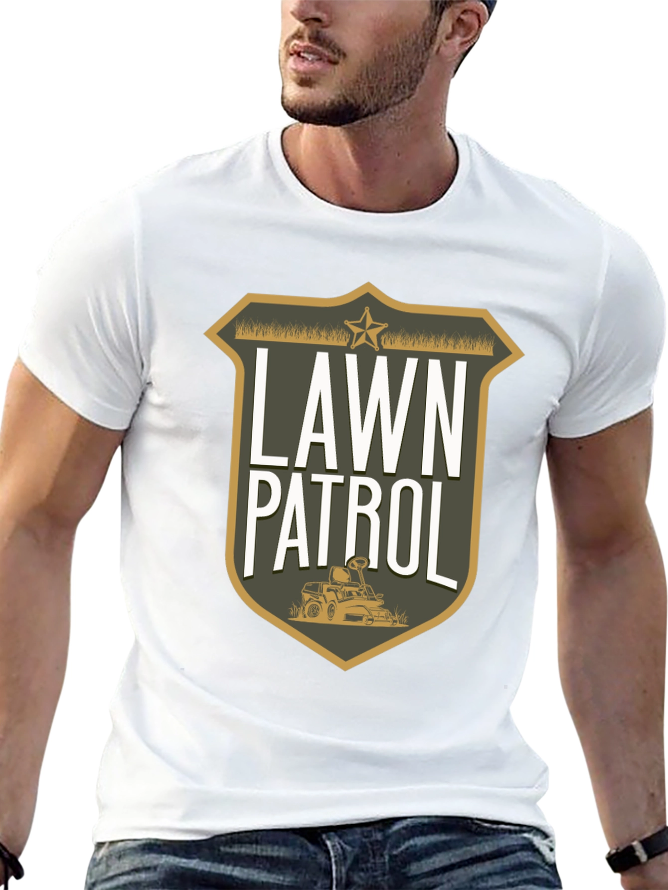 Lawn Patrol Graphic Tee - Funny Gardening T-Shirt