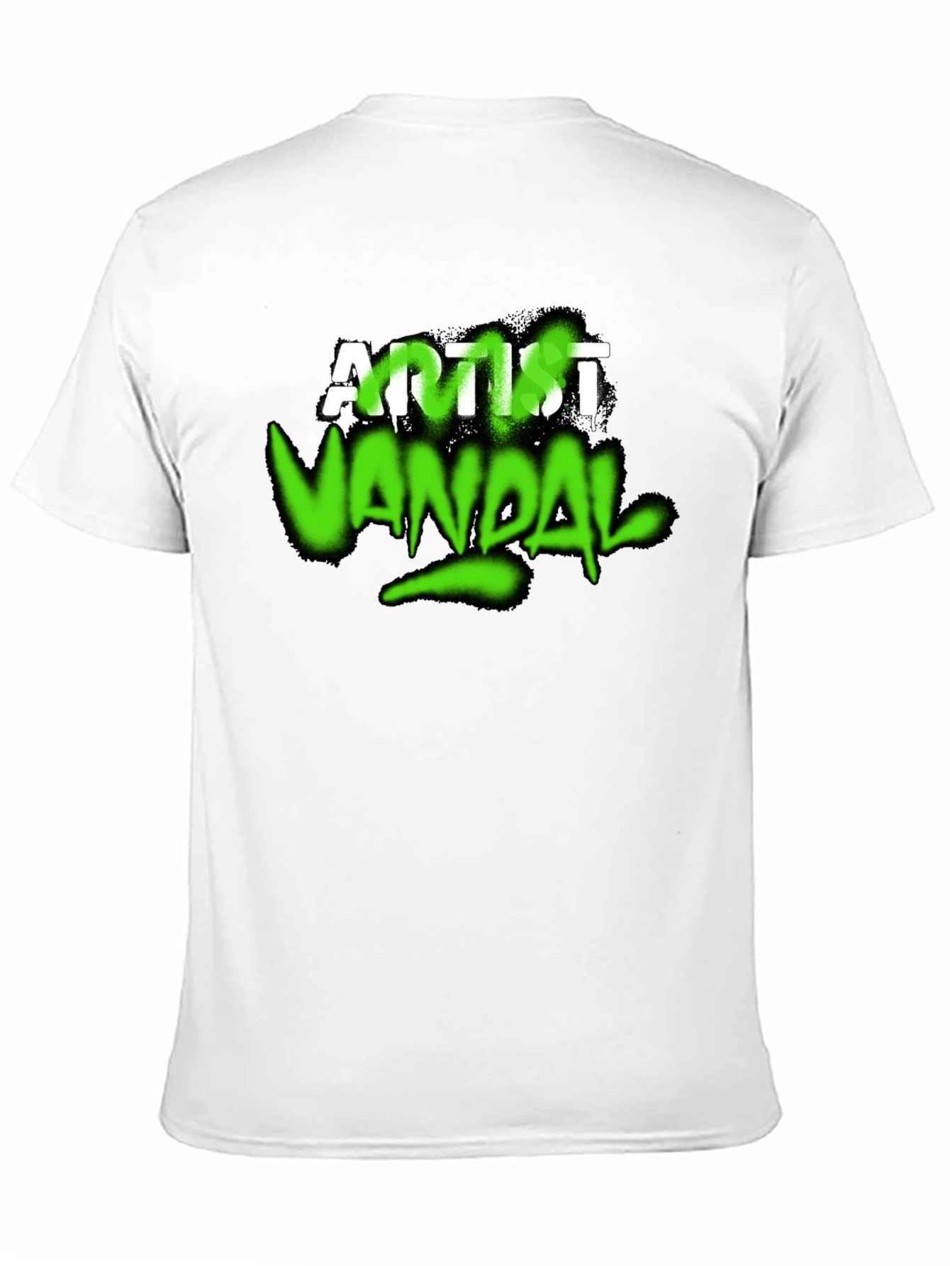 Artist Vandal Graphic T-Shirt - Black Crew Neck Tee