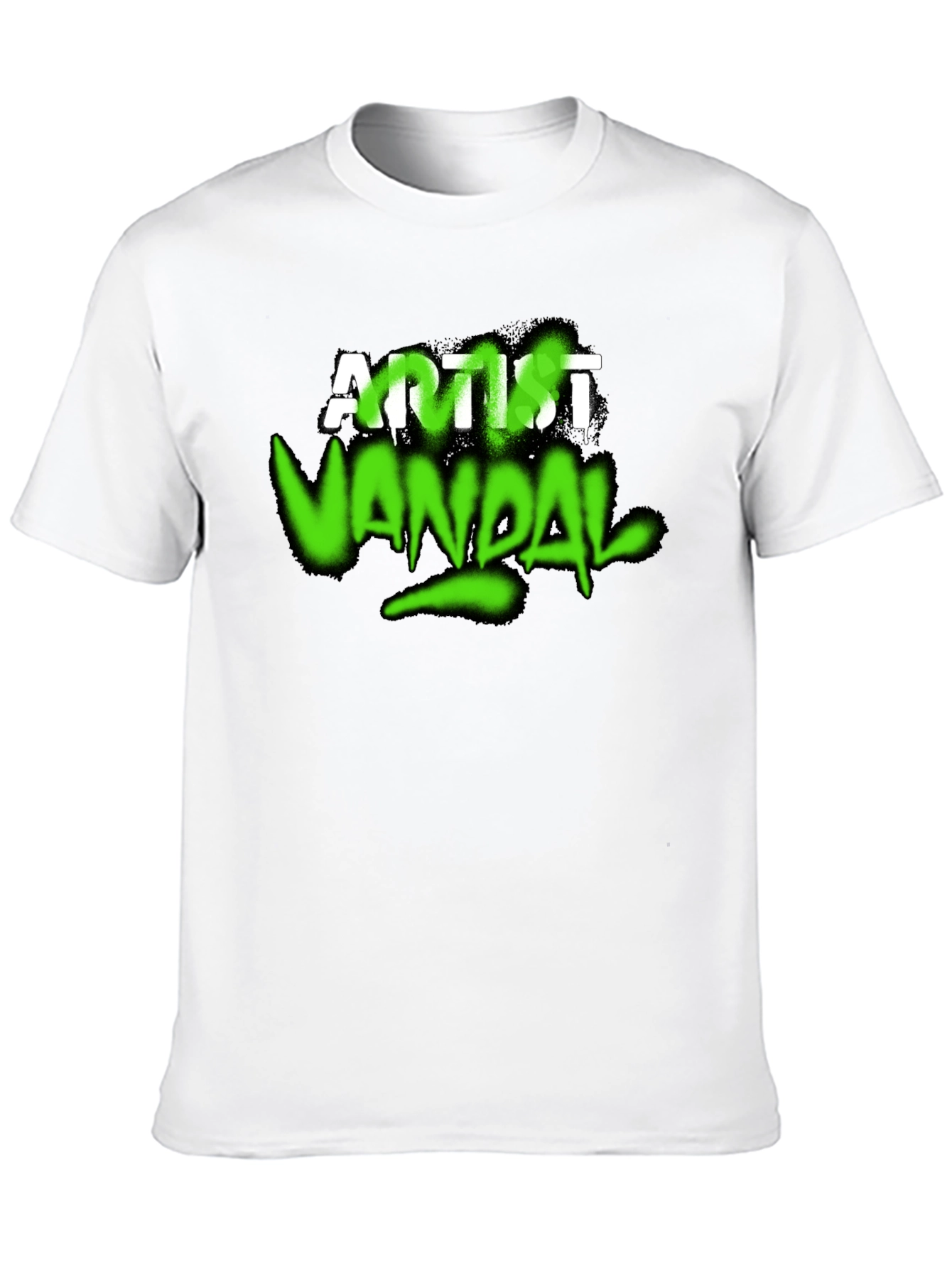 Artist Vandal Graphic T-Shirt - Black Crew Neck Tee