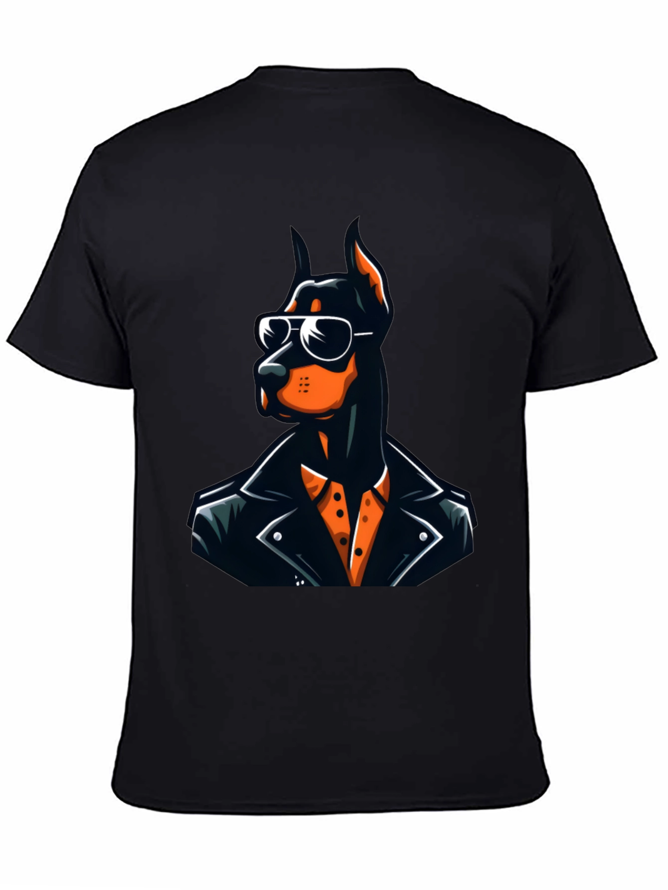 Doberman Leather Jacket Graphic Tee