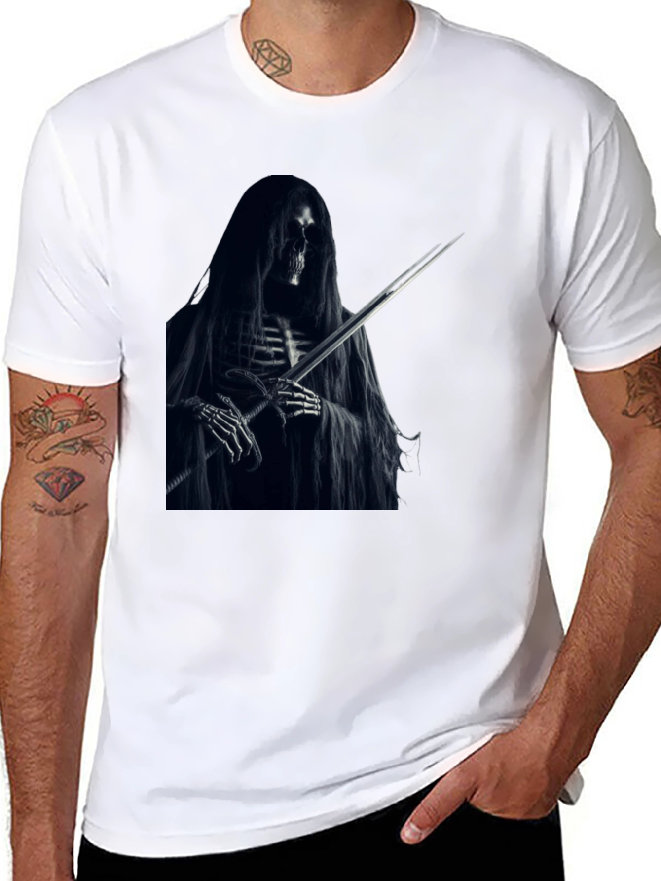 Grim Reaper Graphic Black T-Shirt