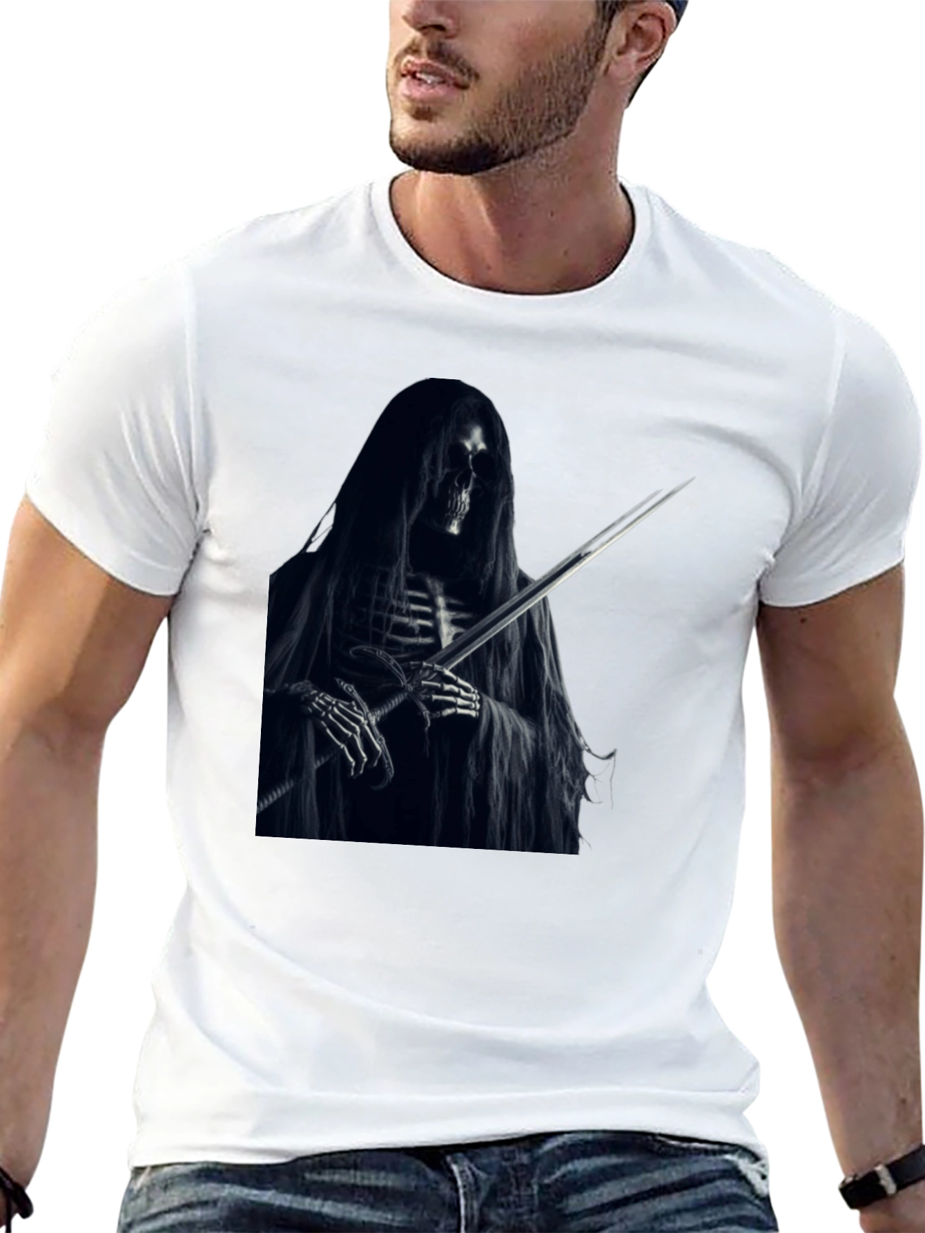 Grim Reaper Graphic Black T-Shirt