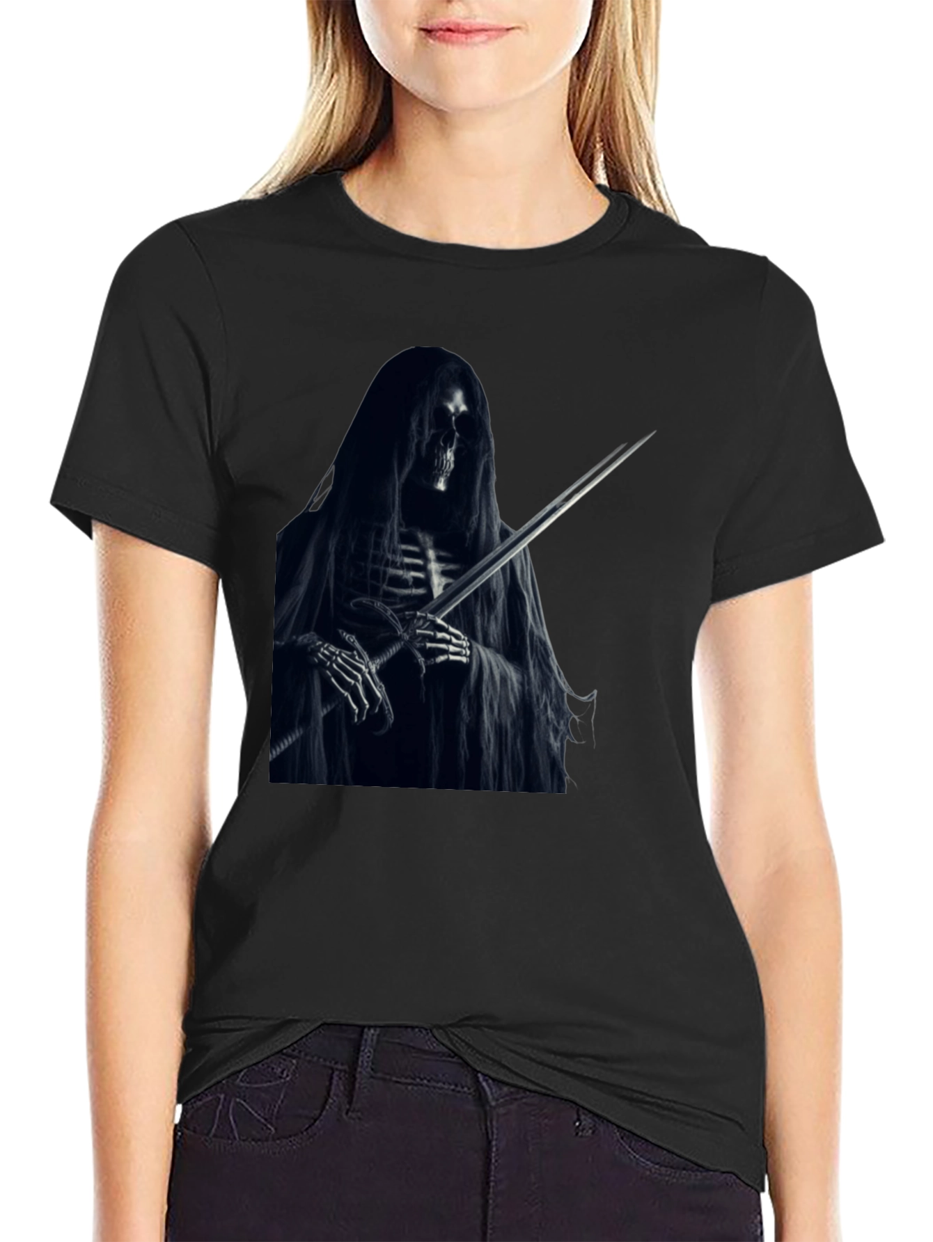 Grim Reaper Graphic Black T-Shirt