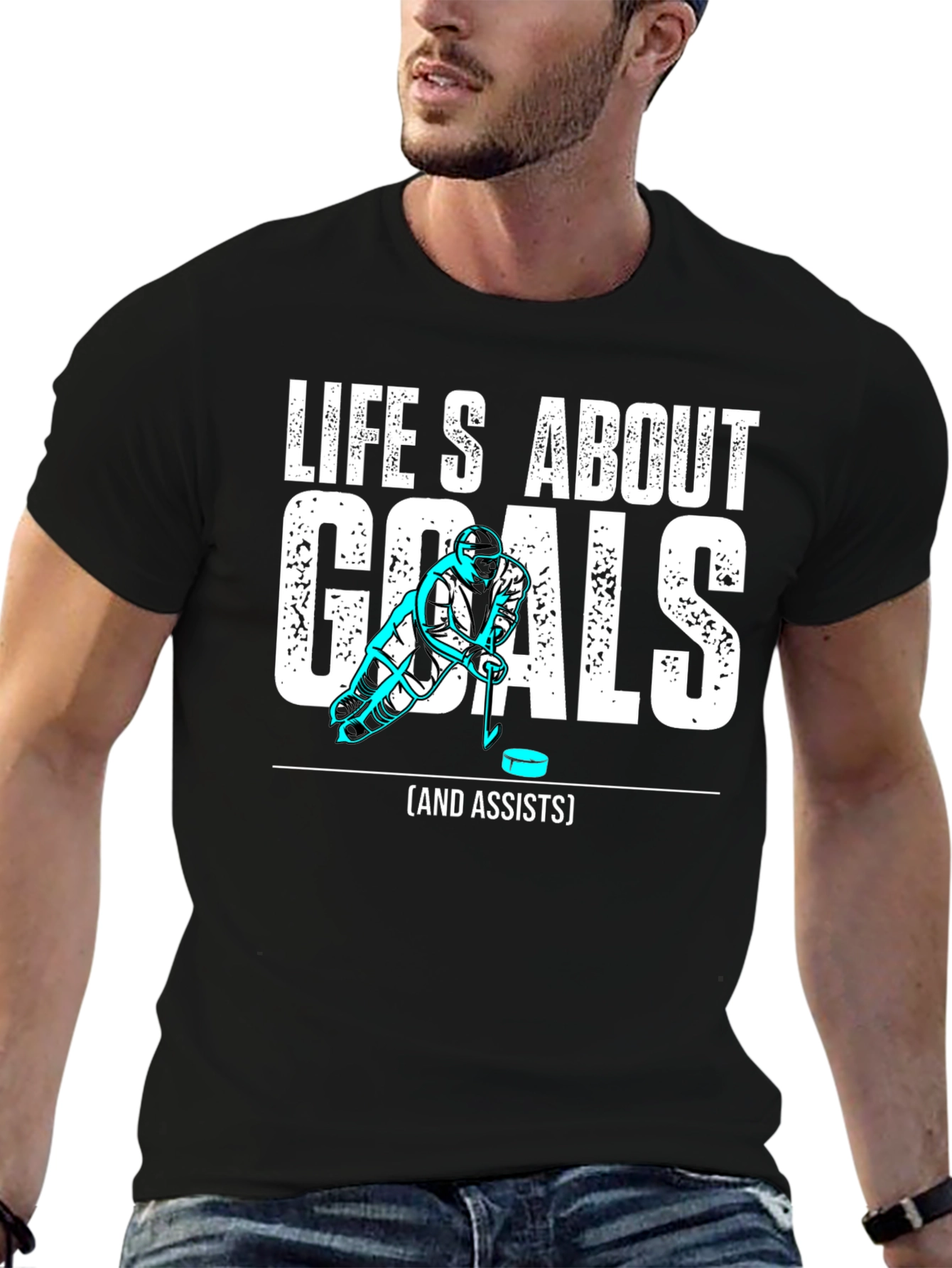 Hockey Goals and Assists Graphic T-Shirt