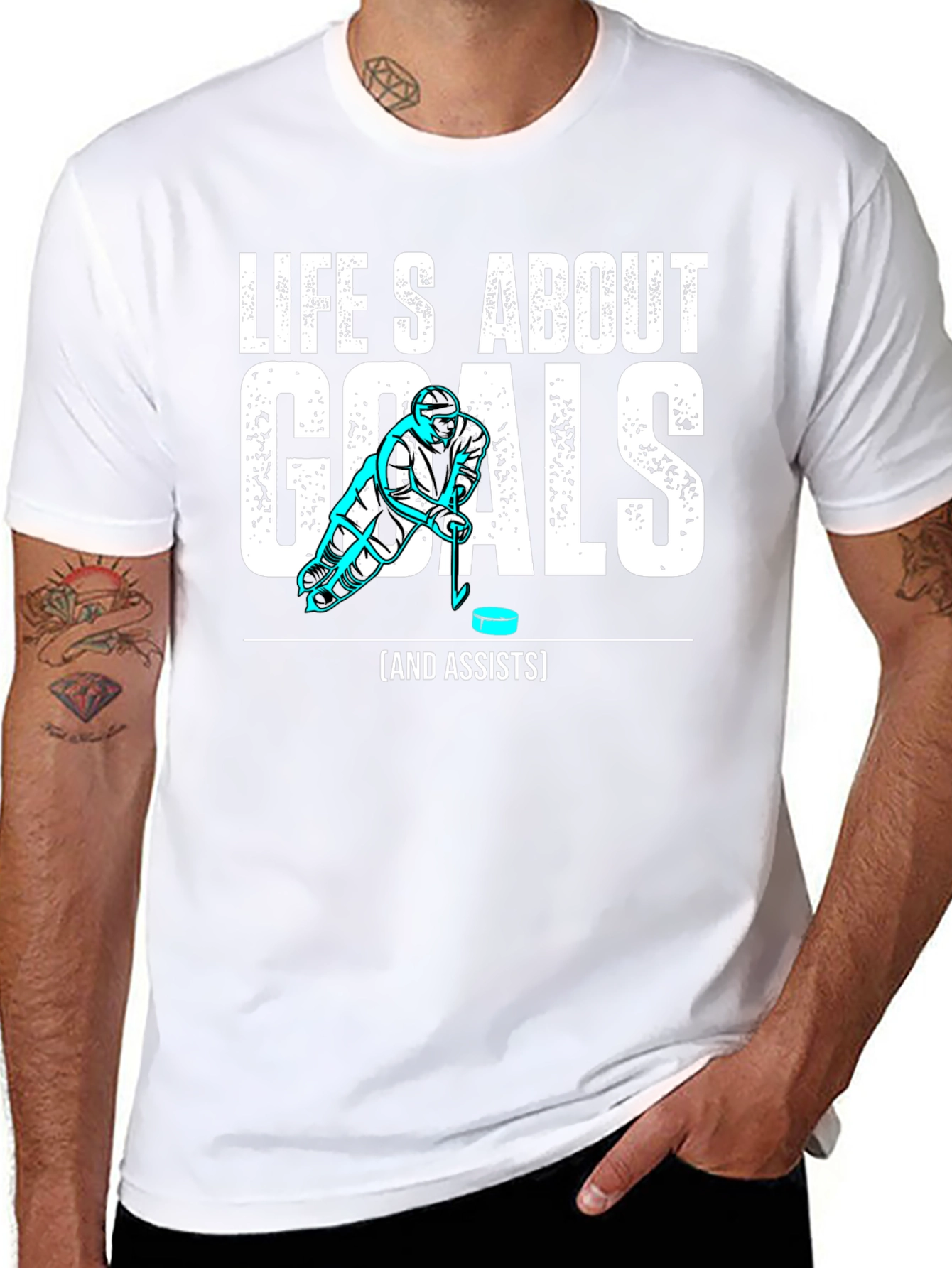 Hockey Goals and Assists Graphic T-Shirt