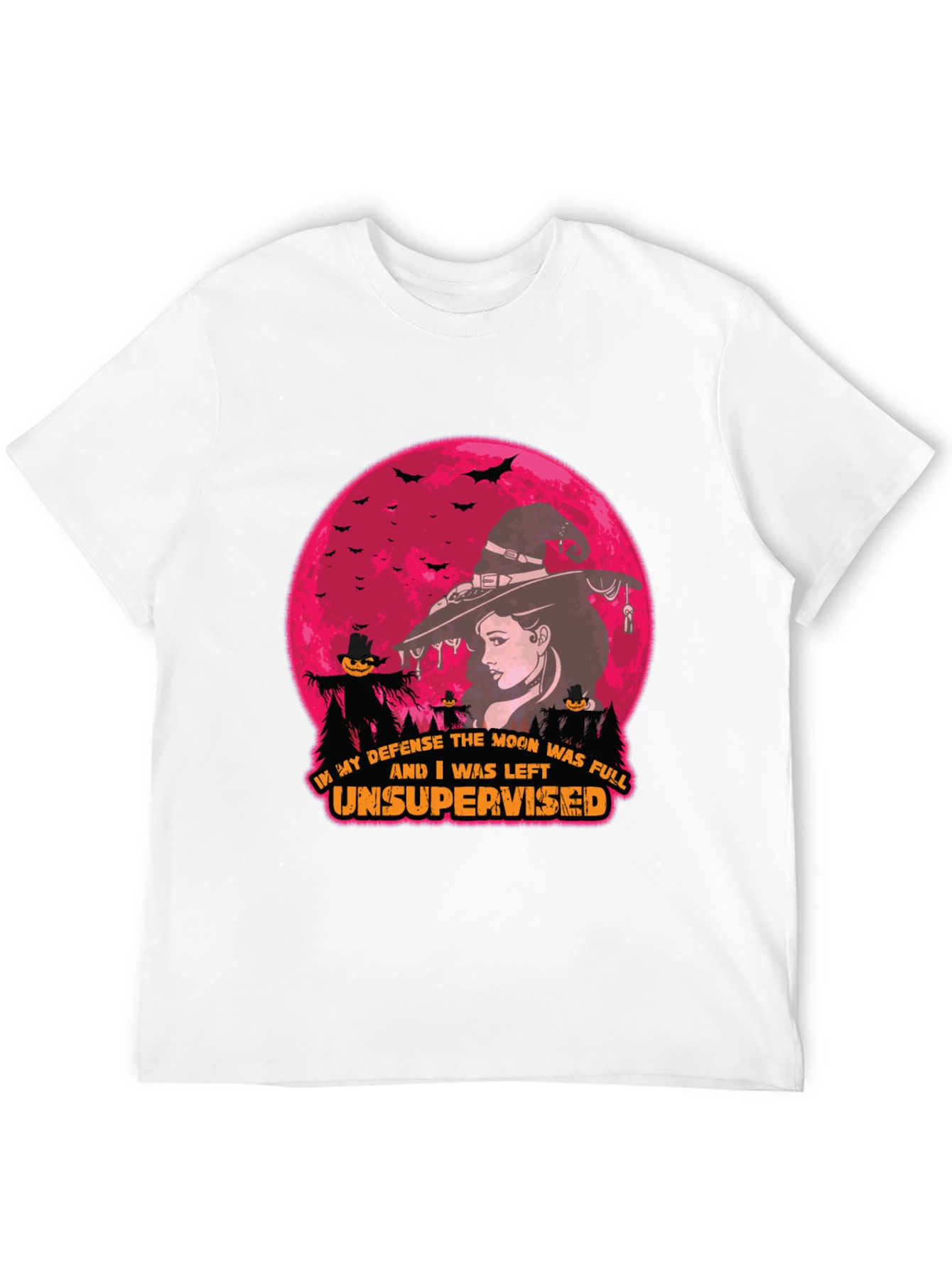 Halloween Witch Moon T-Shirt - Unsupervised Fun