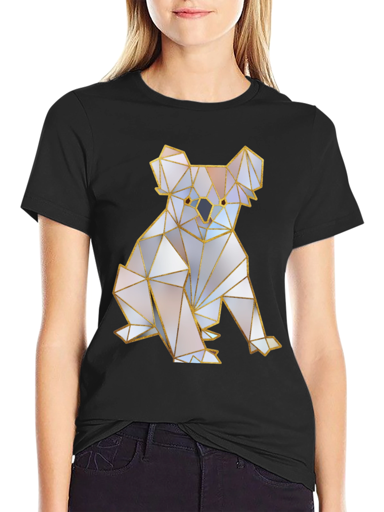 Geometric Koala Bear T-Shirt - Modern Art Tee