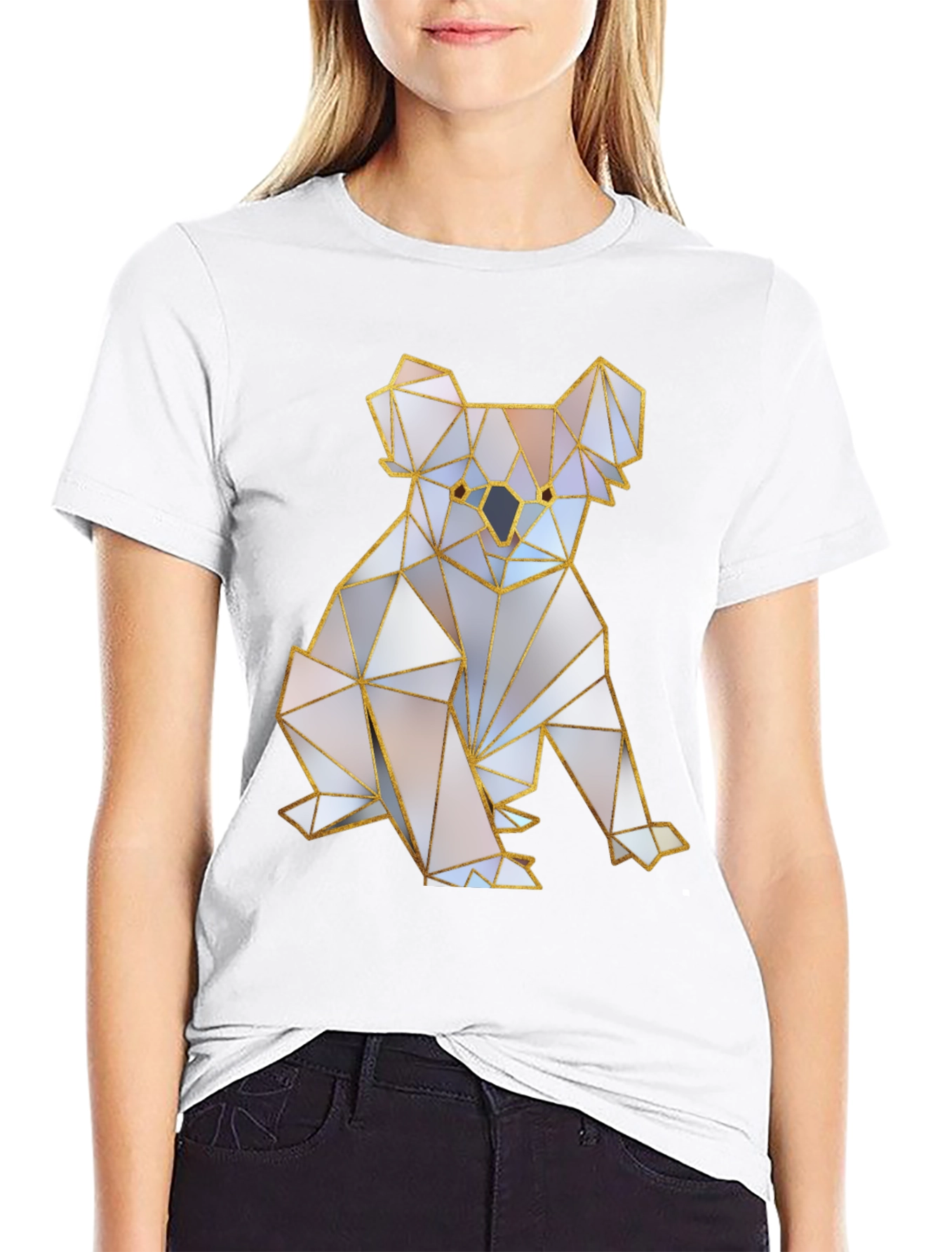 Geometric Koala Bear T-Shirt - Modern Art Tee