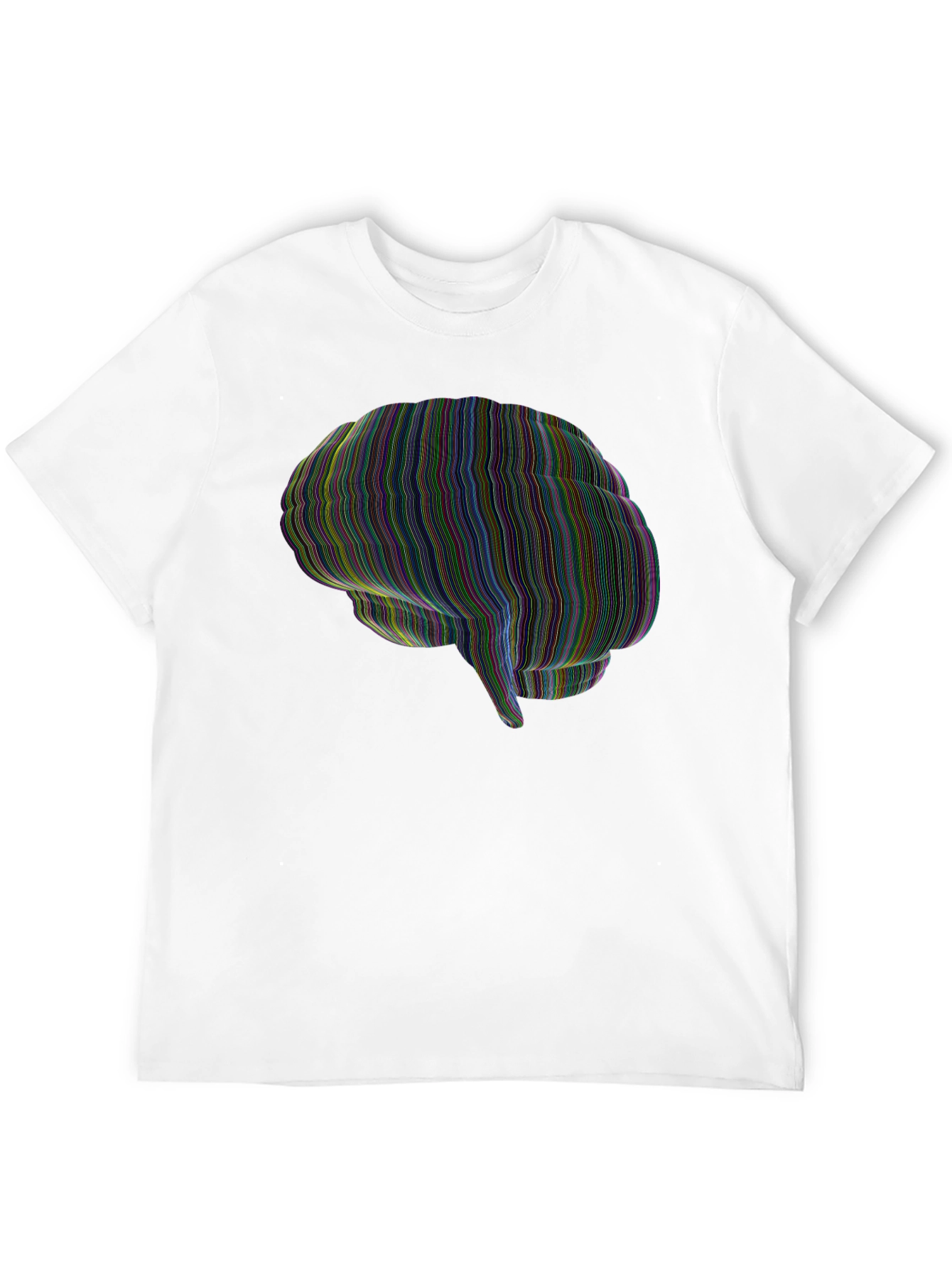 Brain Graphic Mens Black T-Shirt
