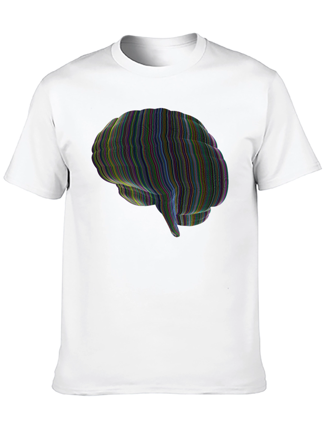 Brain Graphic Mens Black T-Shirt