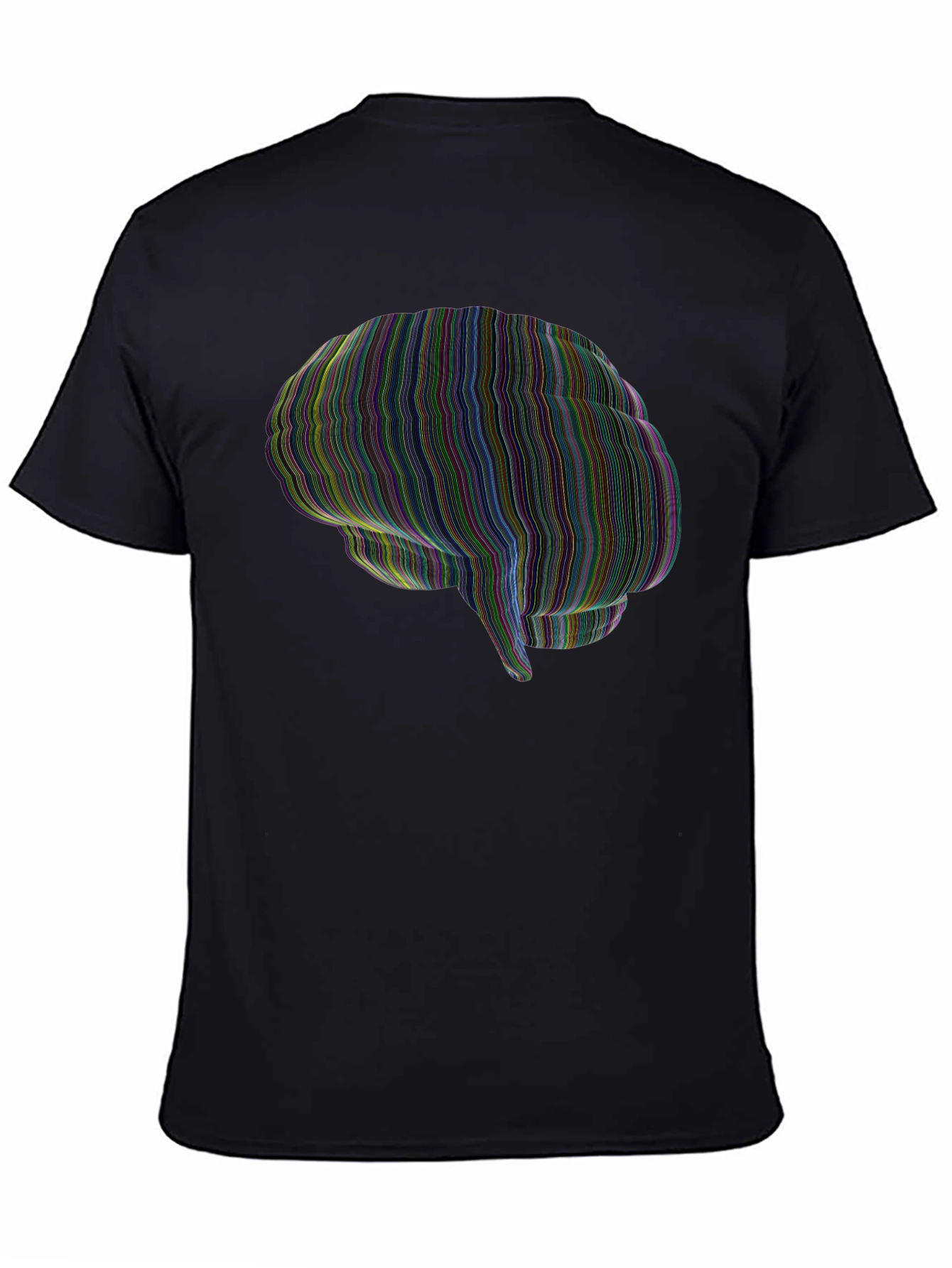 Brain Graphic Mens Black T-Shirt