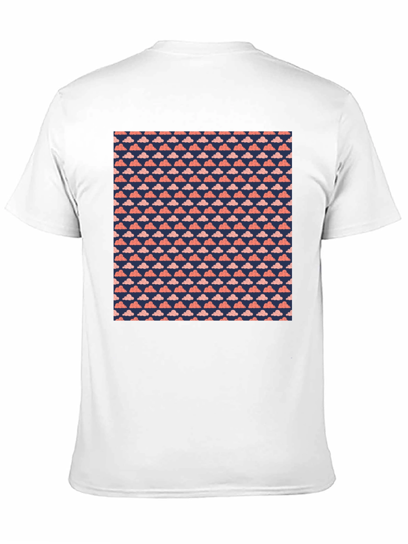 Cloud Pattern Tee - Soft Cotton Casual Top
