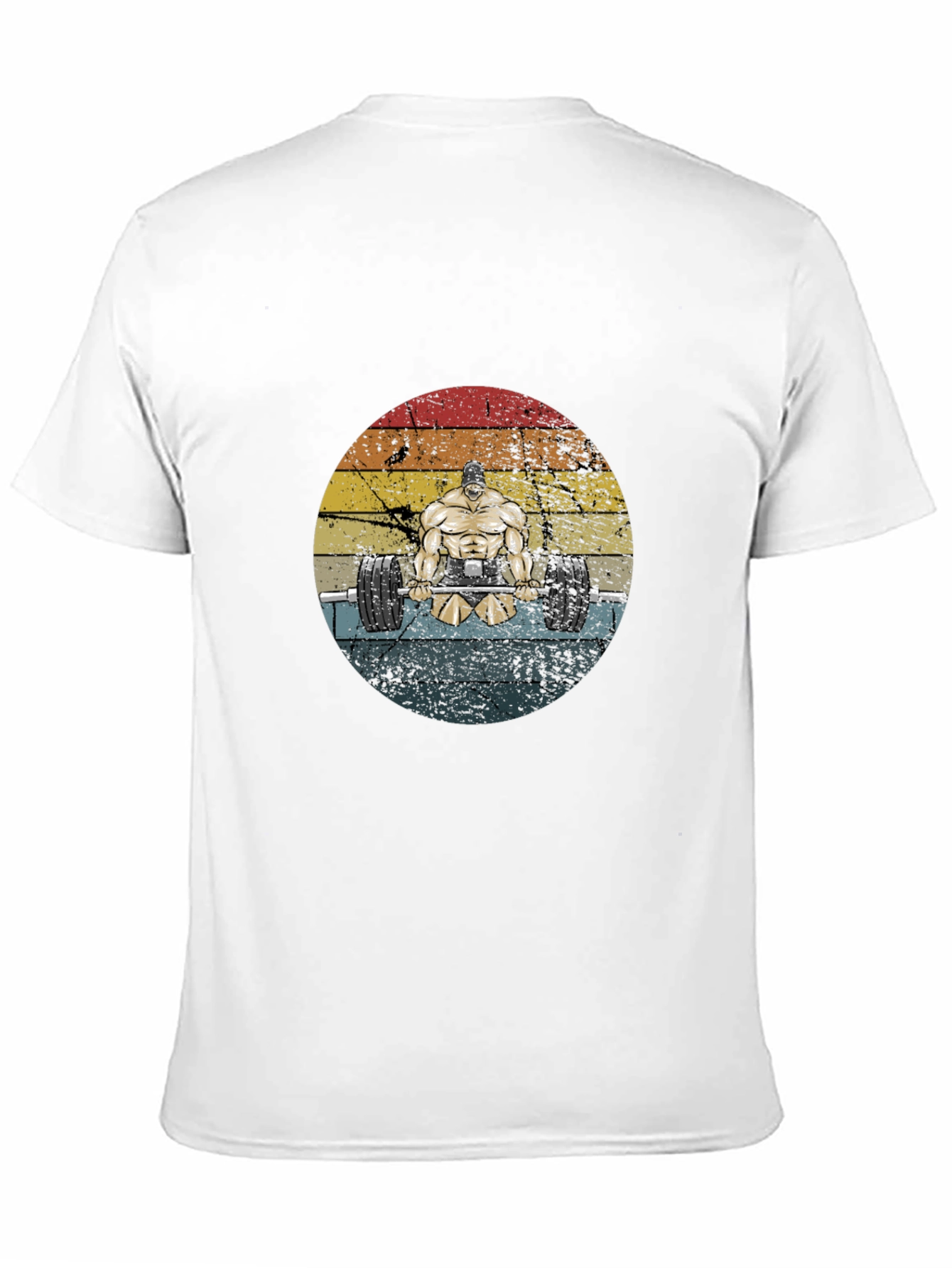 Weightlifter Graphic Tee - Retro Style Black T-Shirt