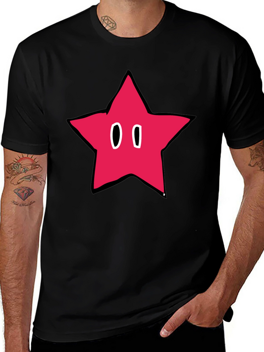Retro Star Graphic Black T-Shirt
