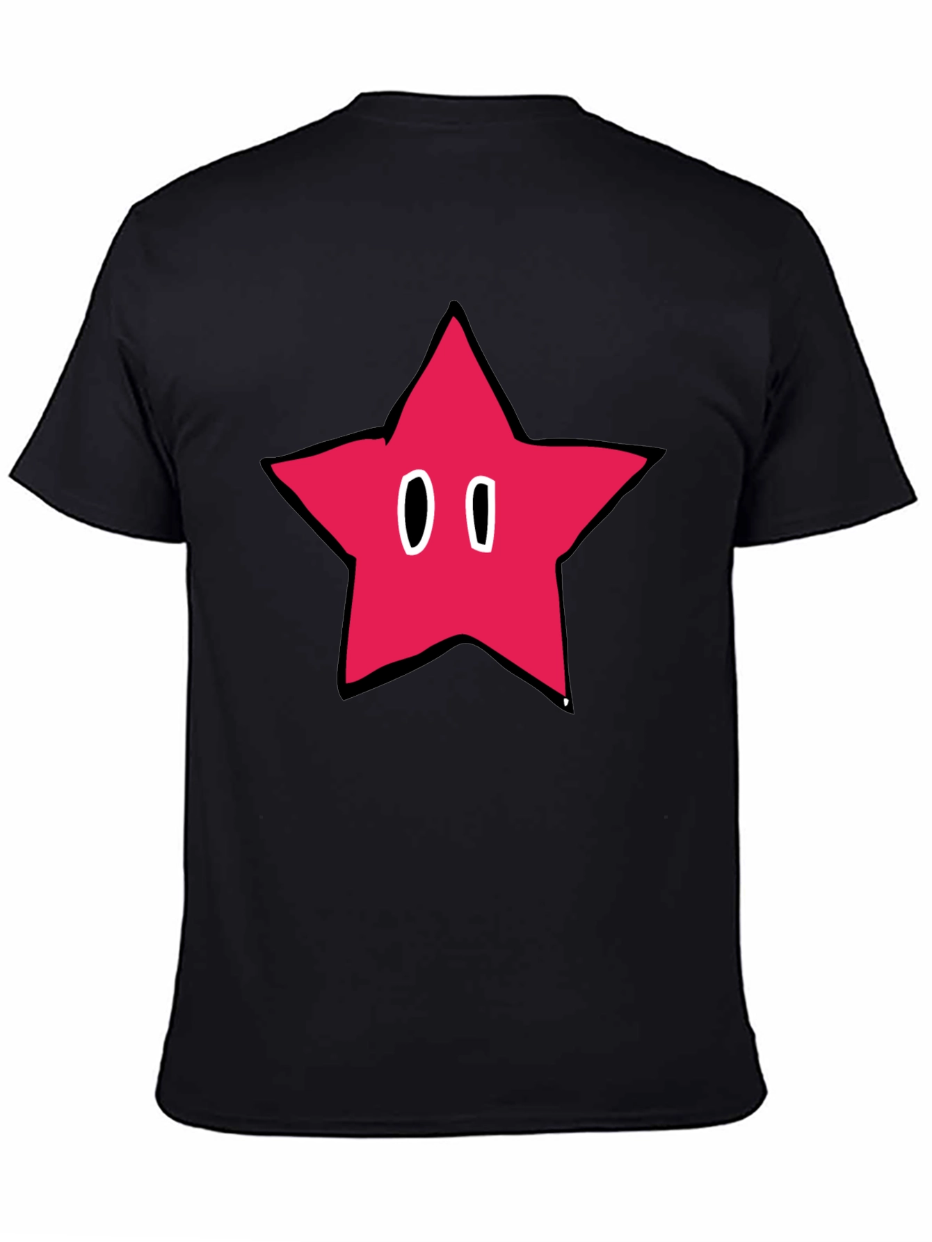 Retro Star Graphic Black T-Shirt