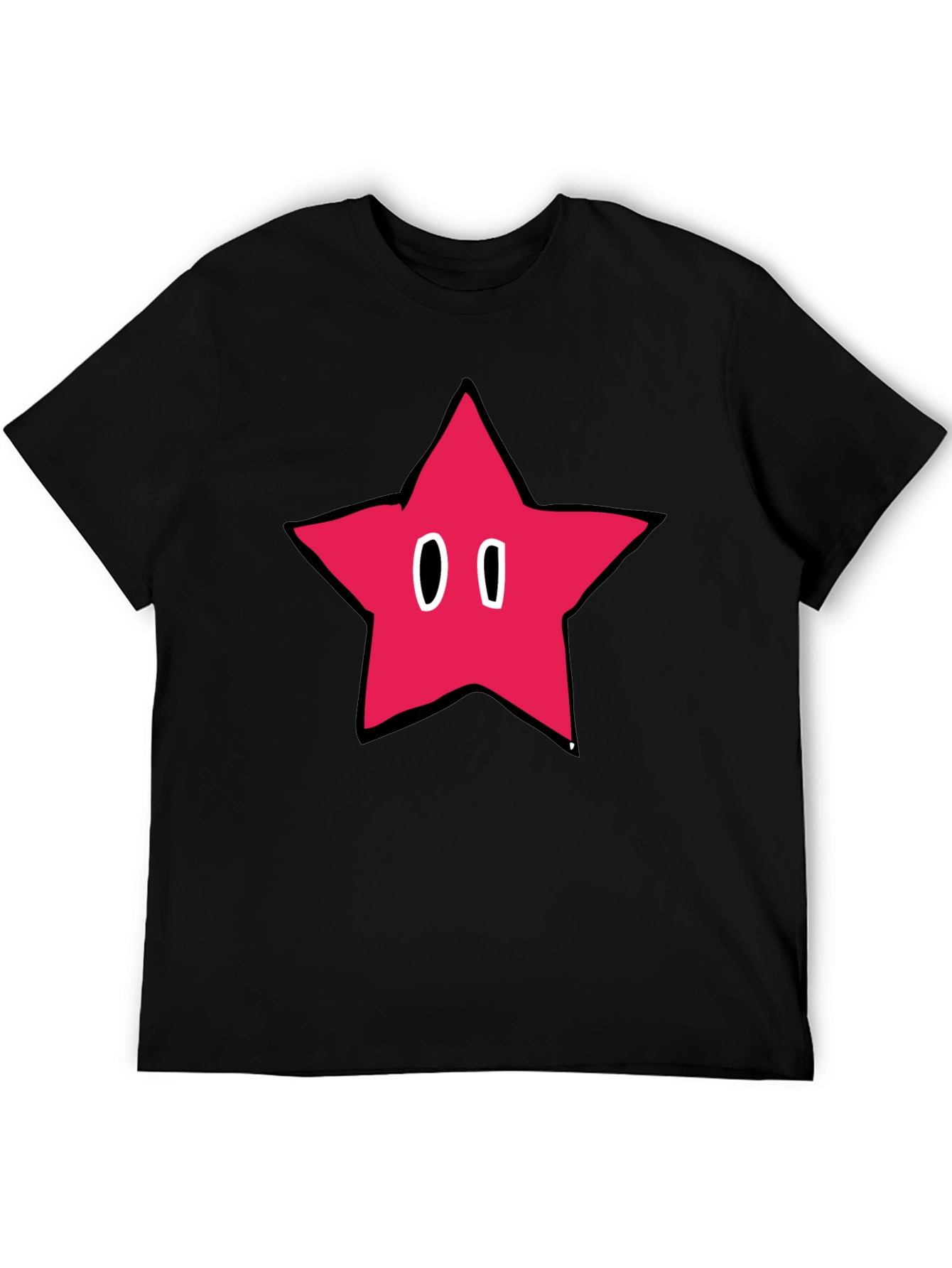 Retro Star Graphic Black T-Shirt