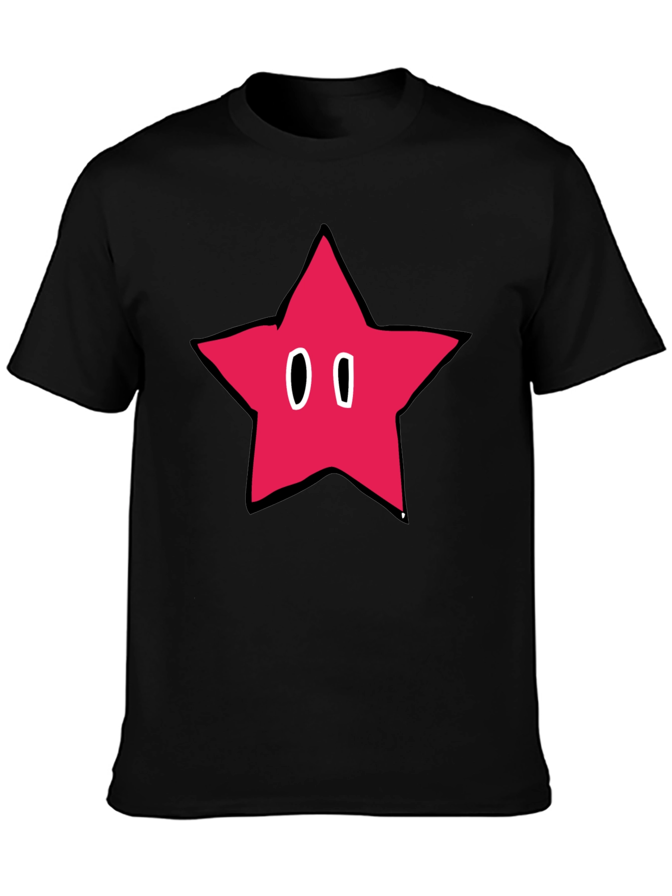 Retro Star Graphic Black T-Shirt