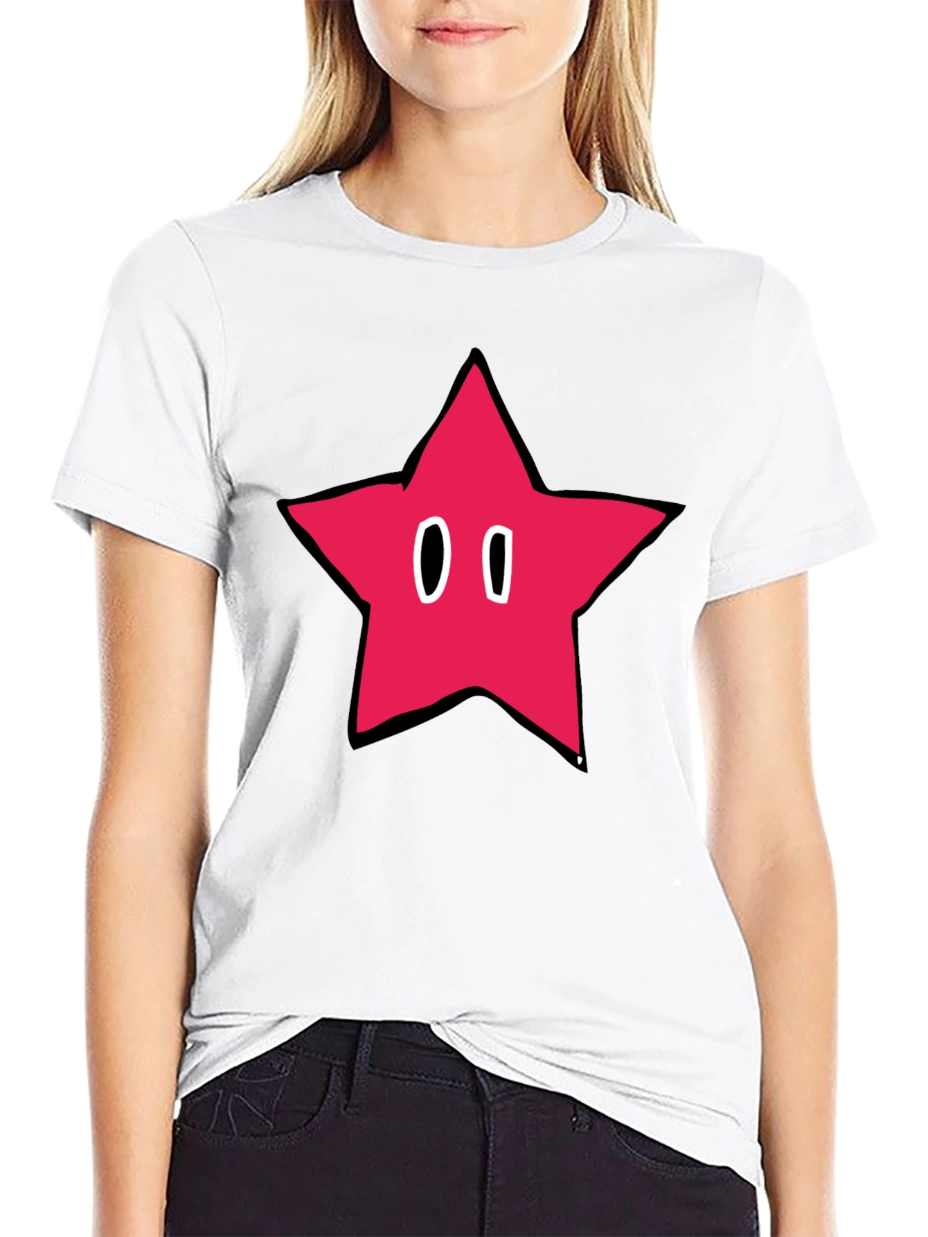 Retro Star Graphic Black T-Shirt