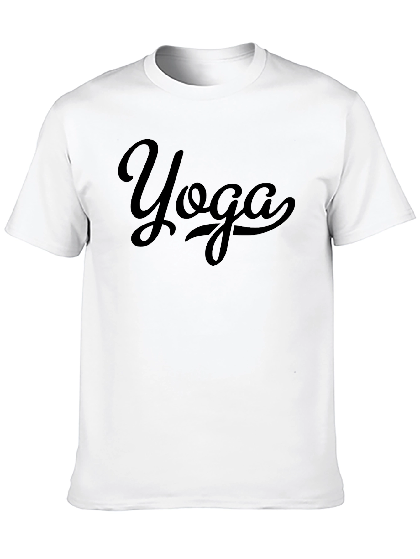 Yoga Graphic Tee - Unisex Black Cotton T-Shirt