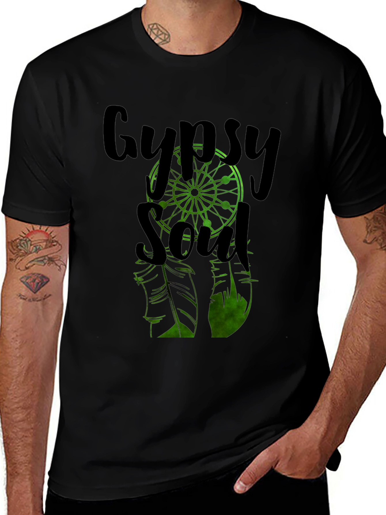 Gypsy Soul Dreamcatcher Graphic Tee - Black