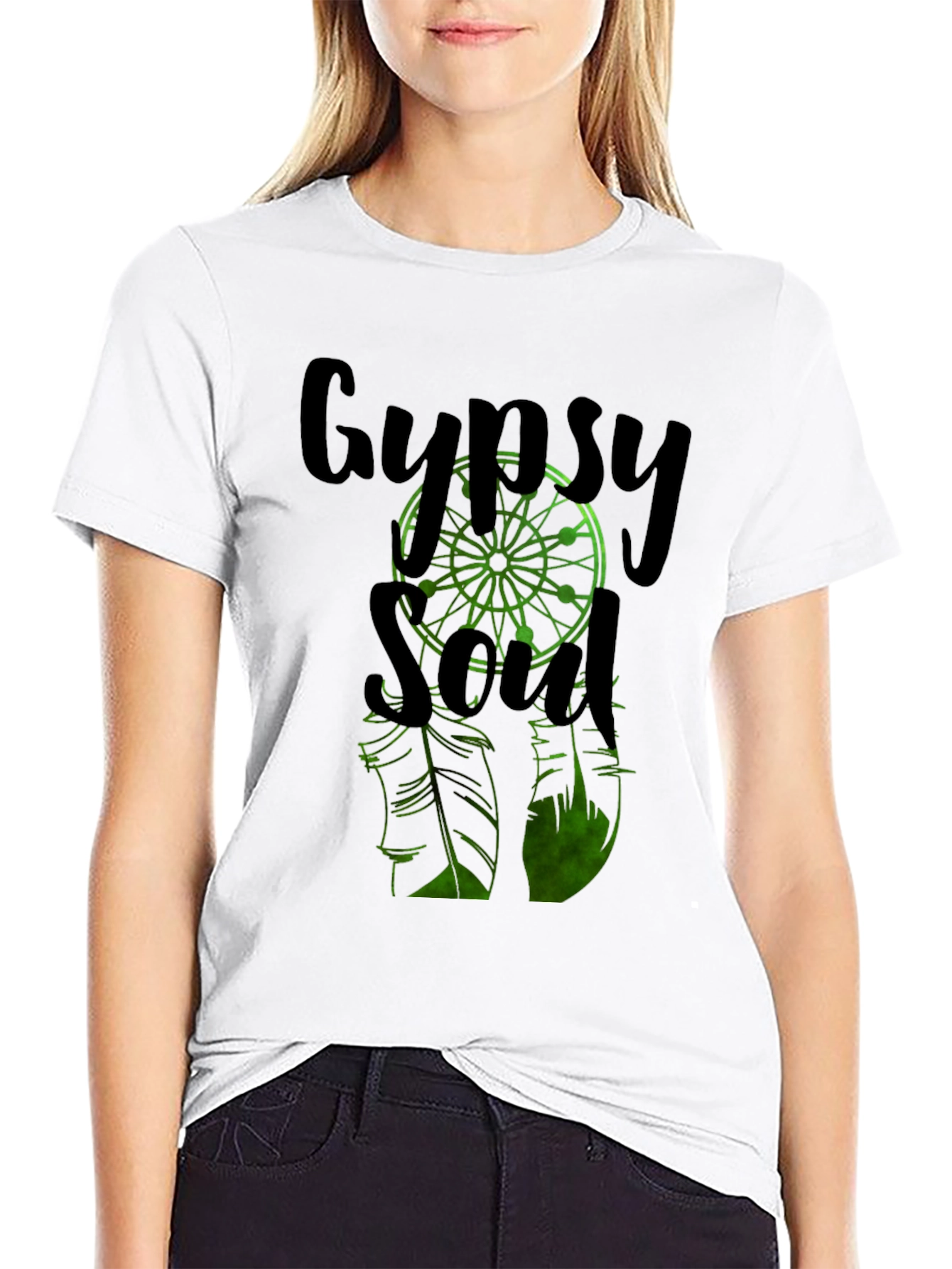Gypsy Soul Dreamcatcher Graphic Tee - Black
