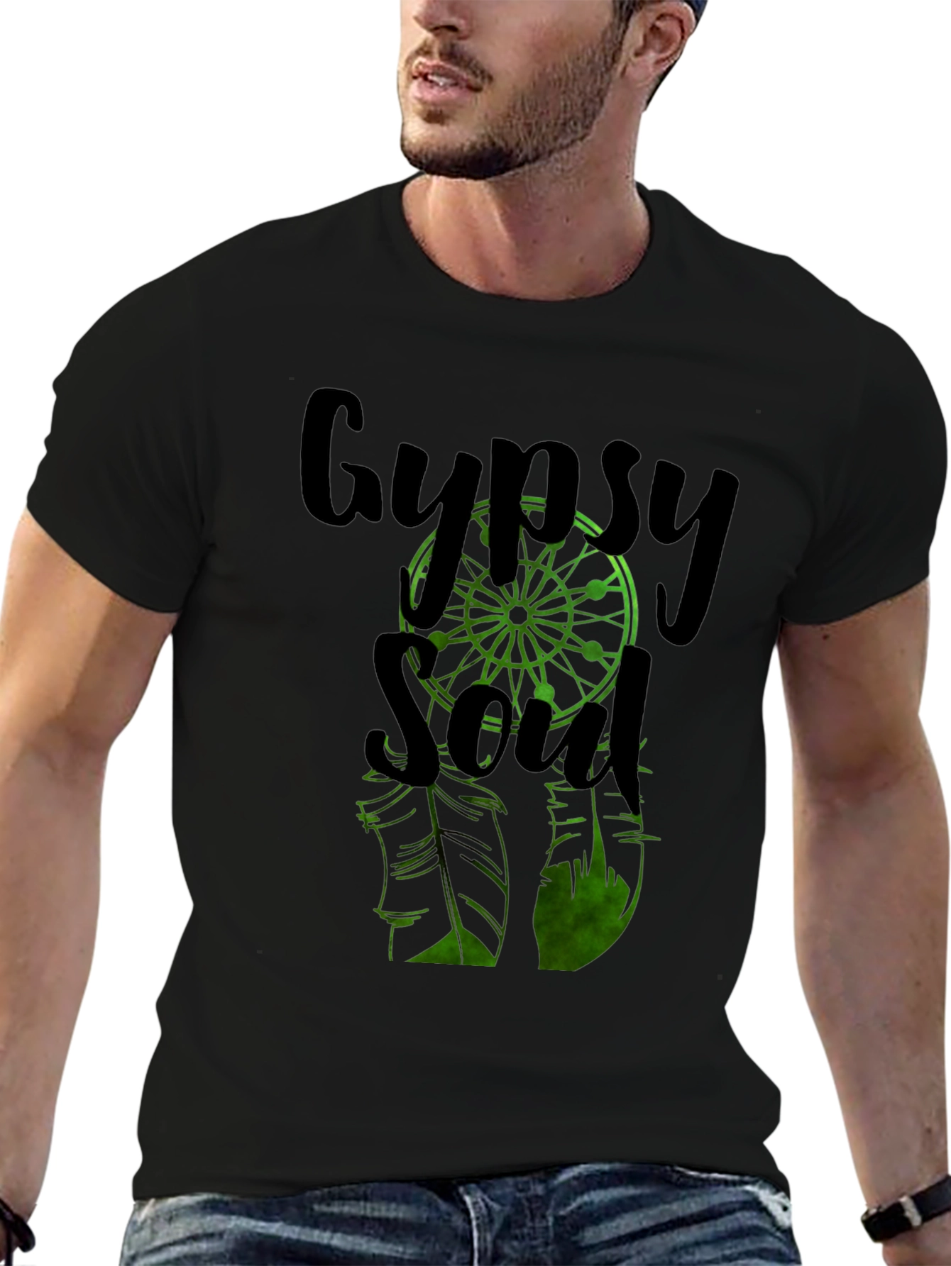 Gypsy Soul Dreamcatcher Graphic Tee - Black