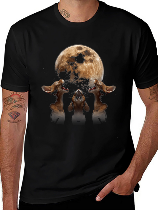 Moon Cats Howling Graphic Tee