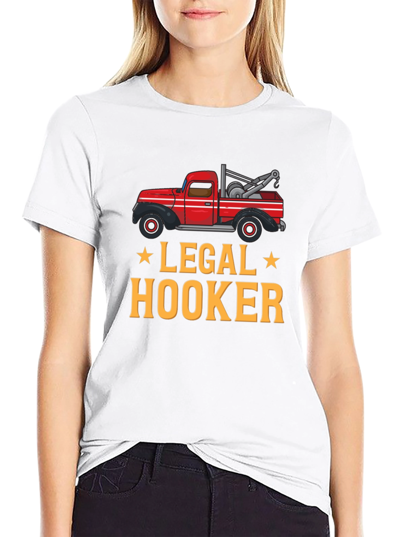Legal Hooker Tow Truck Graphic T-Shirt