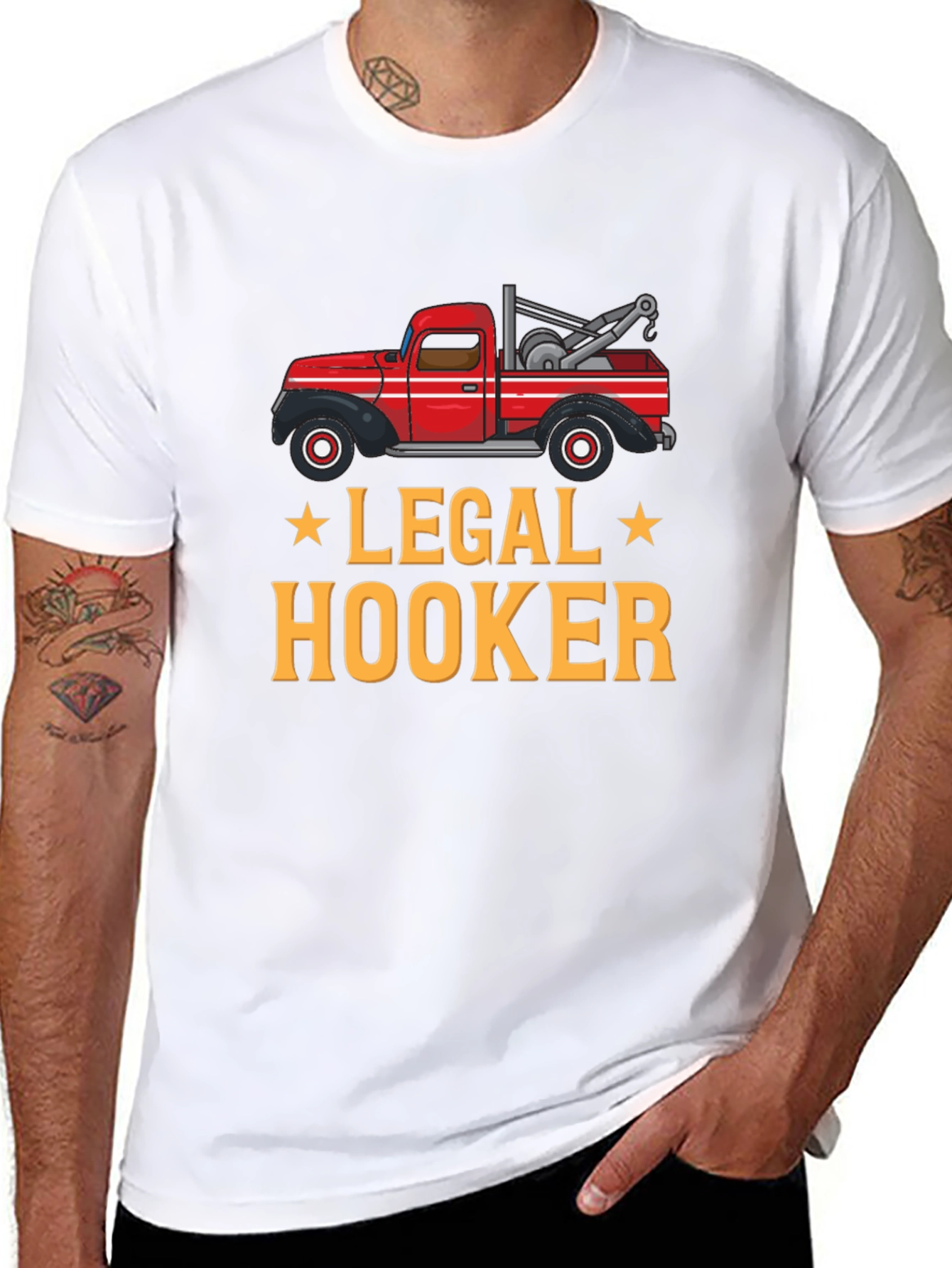 Legal Hooker Tow Truck Graphic T-Shirt
