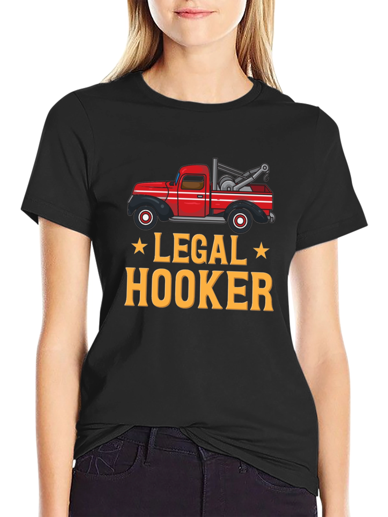 Legal Hooker Tow Truck Graphic T-Shirt