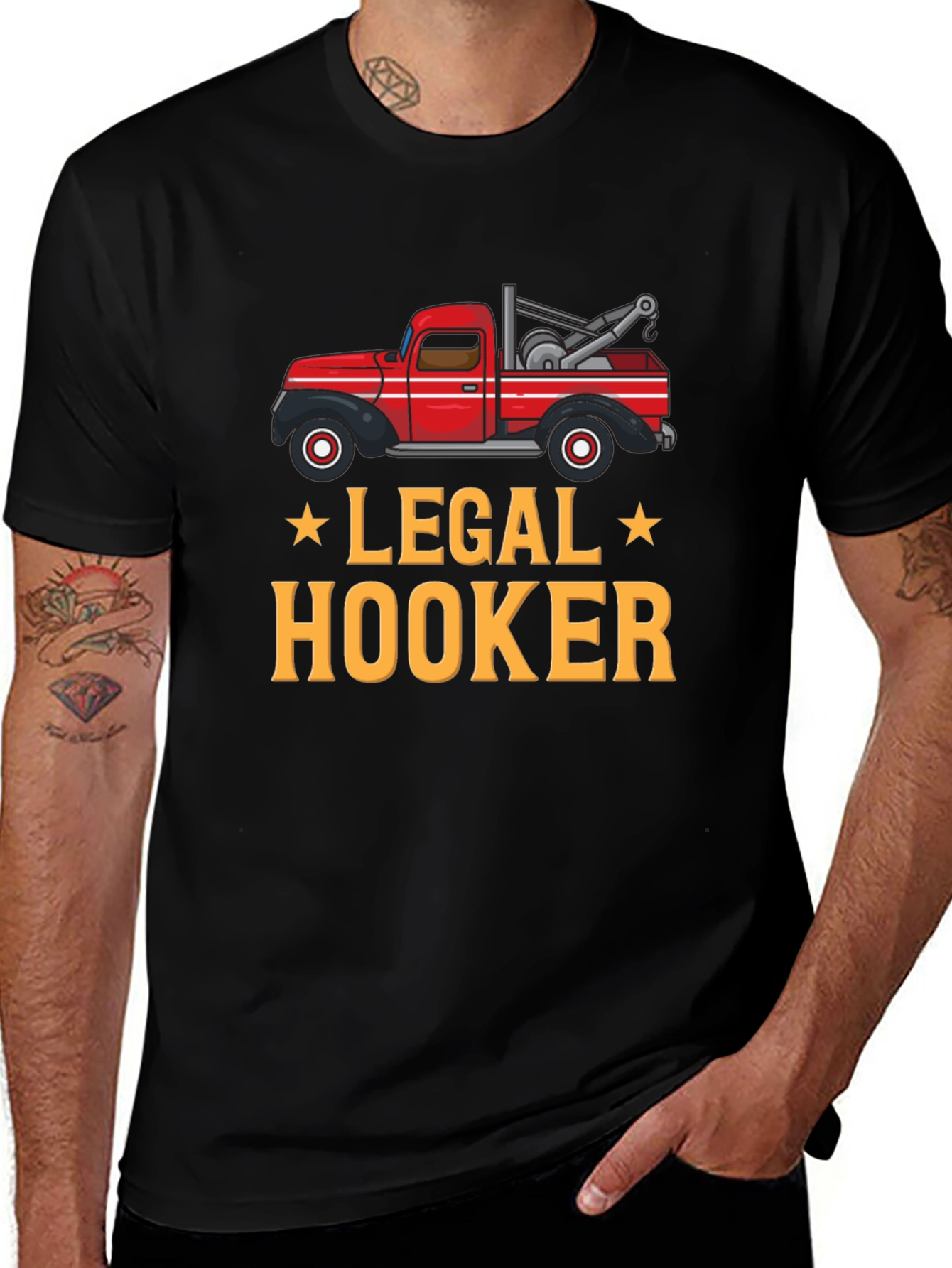 Legal Hooker Tow Truck Graphic T-Shirt