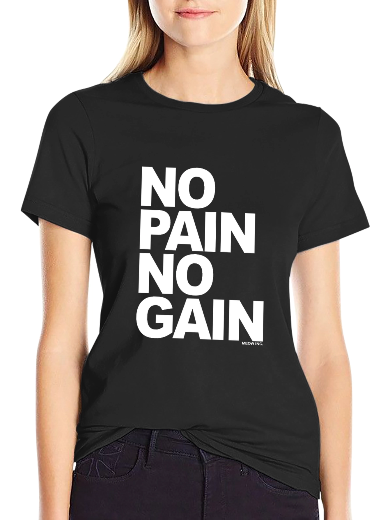No Pain No Gain Graphic Tee - Black T-Shirt