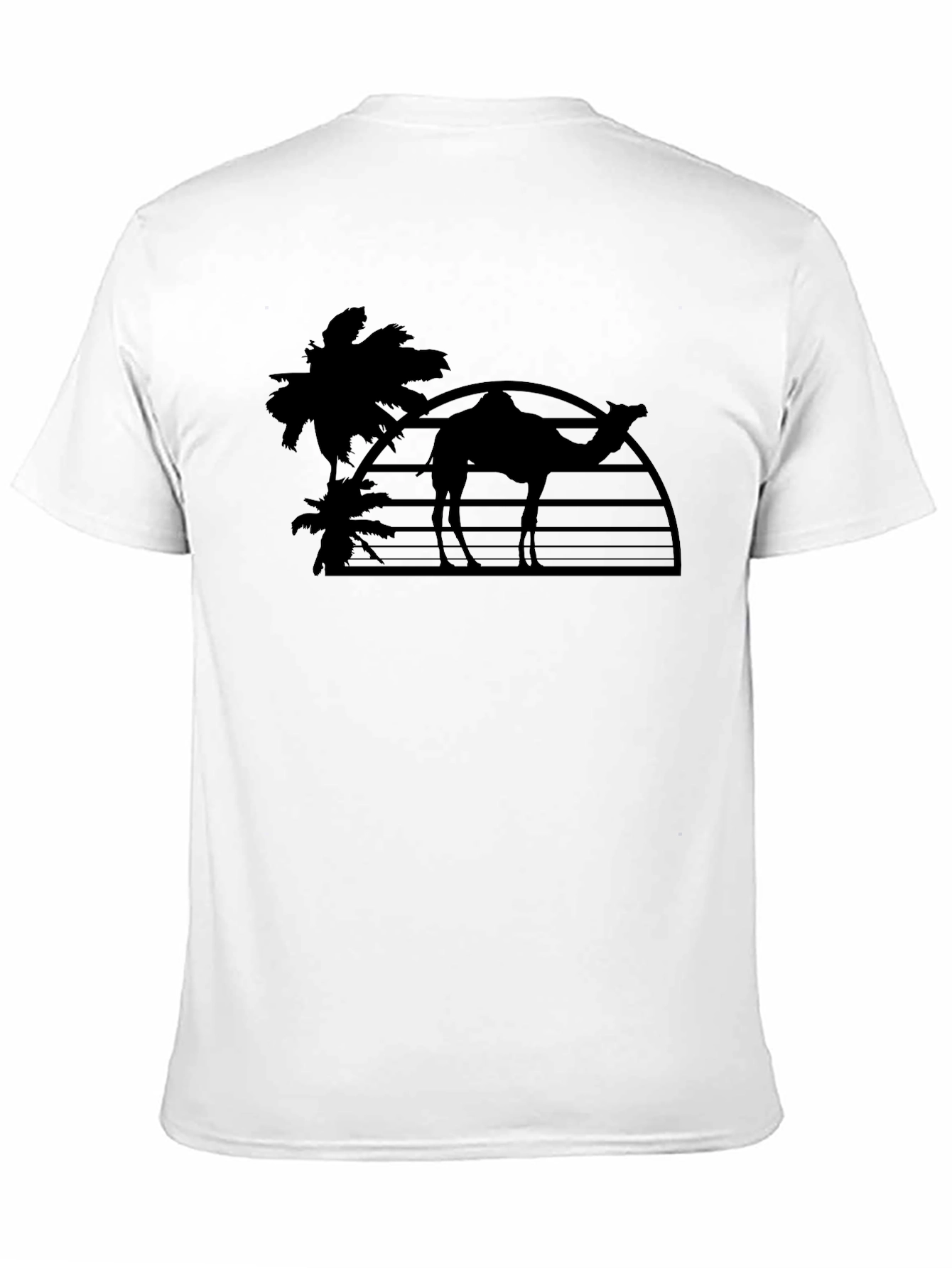 Desert Camel Silhouette Graphic T-Shirt