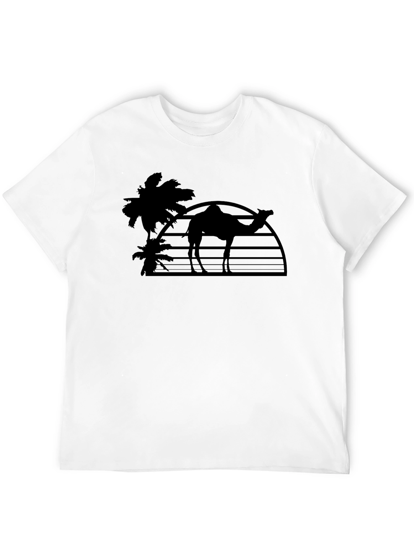 Desert Camel Silhouette Graphic T-Shirt