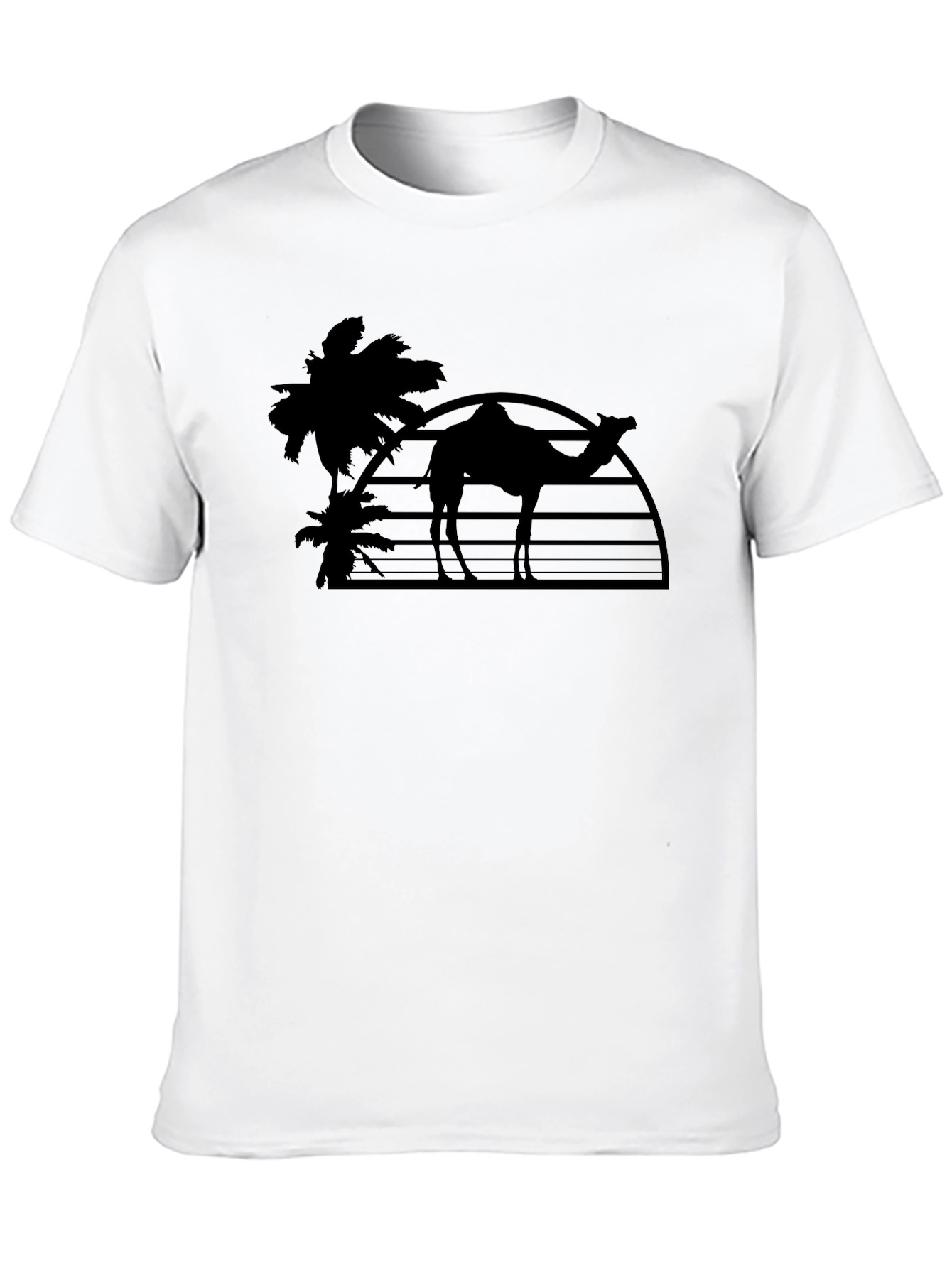 Desert Camel Silhouette Graphic T-Shirt