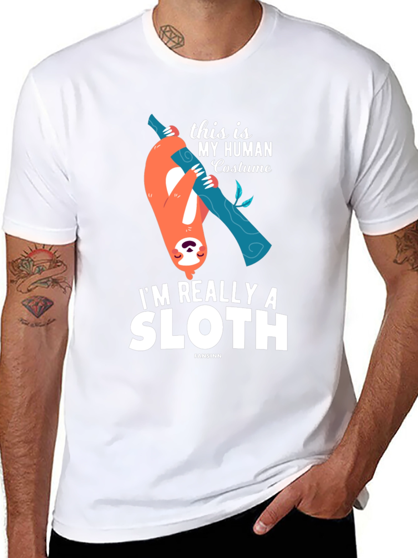 Funny Sloth Human Costume T-Shirt