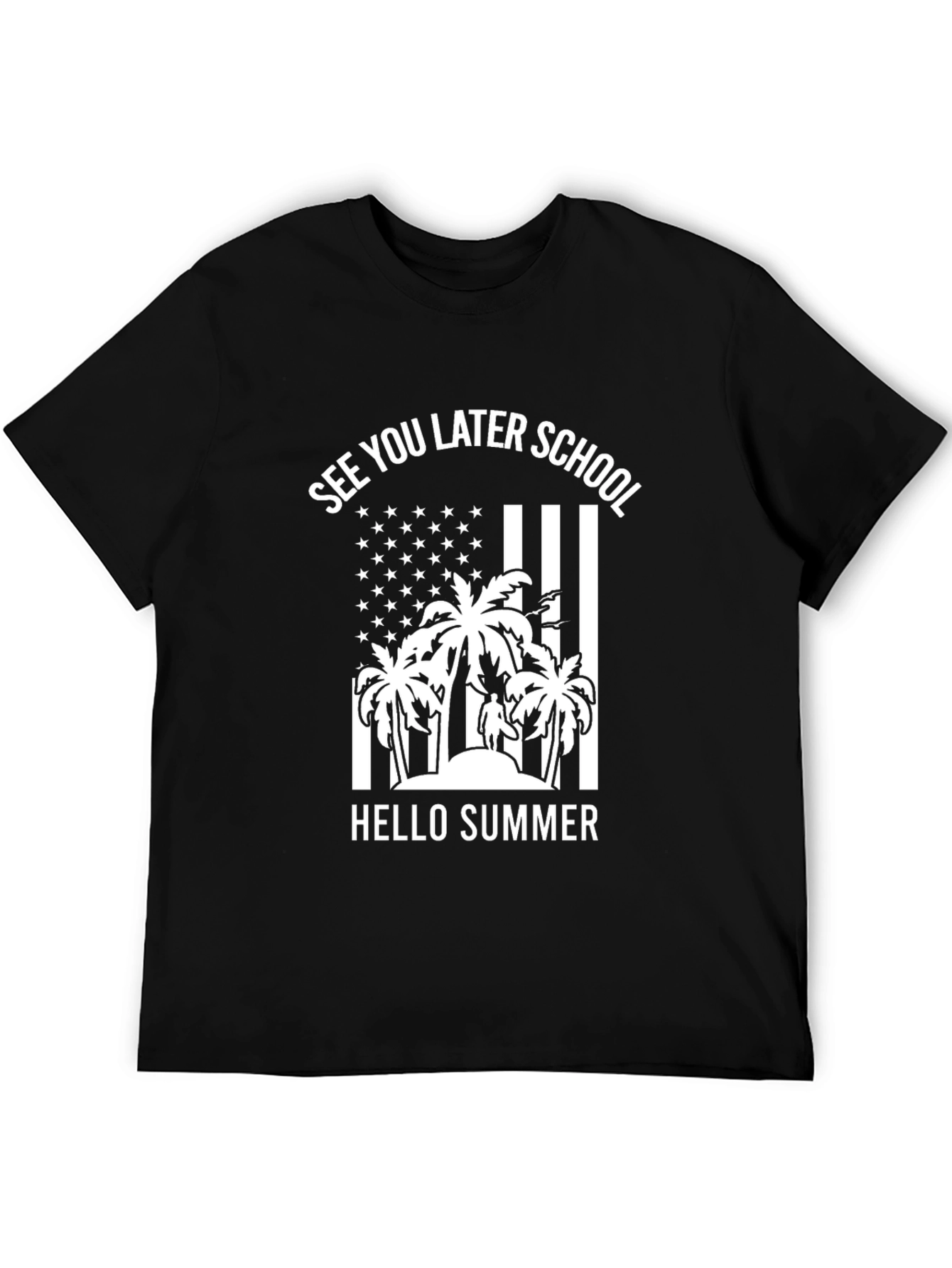 See You Later School Black Graphic T-Shirt