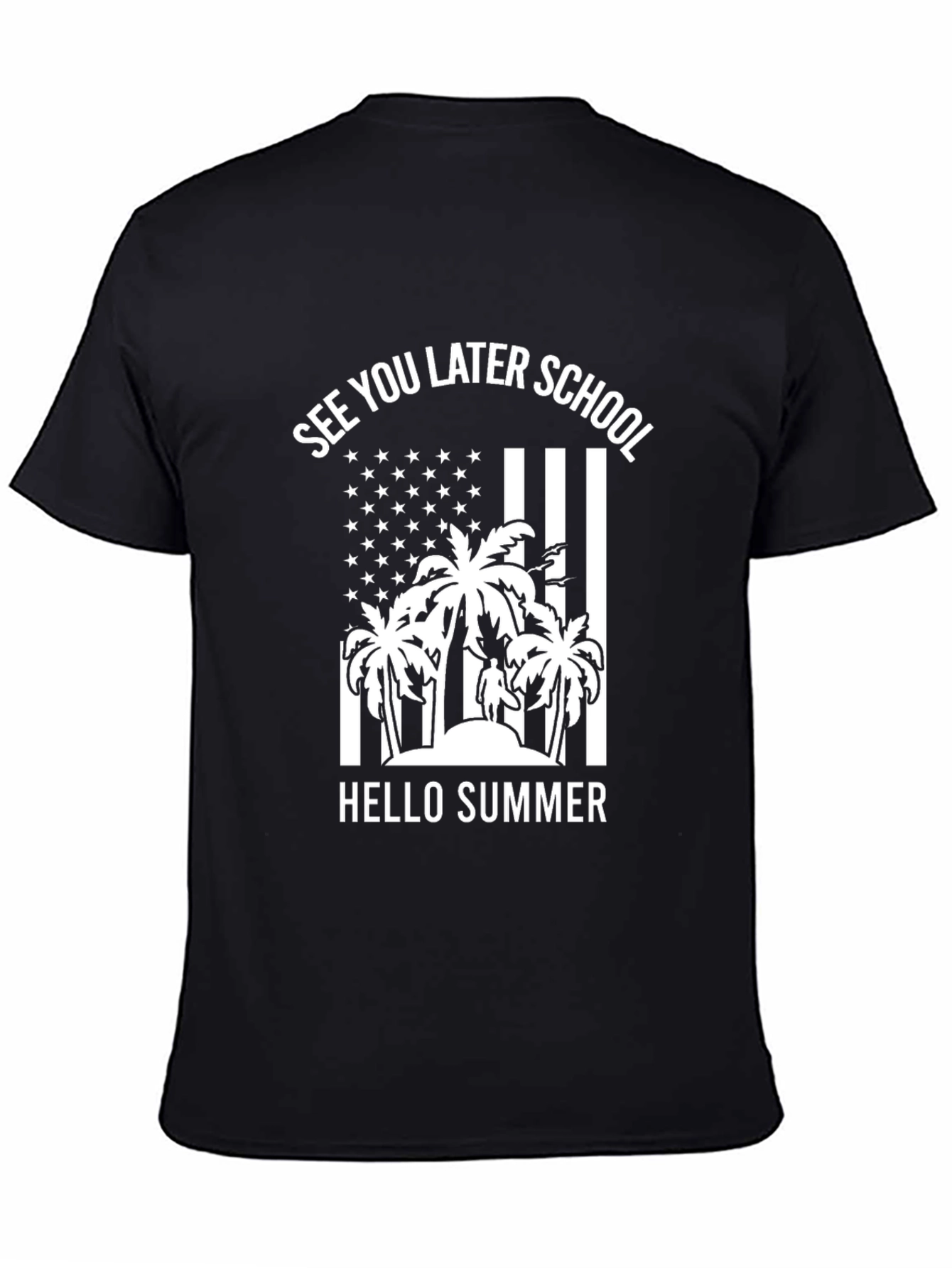 See You Later School Black Graphic T-Shirt