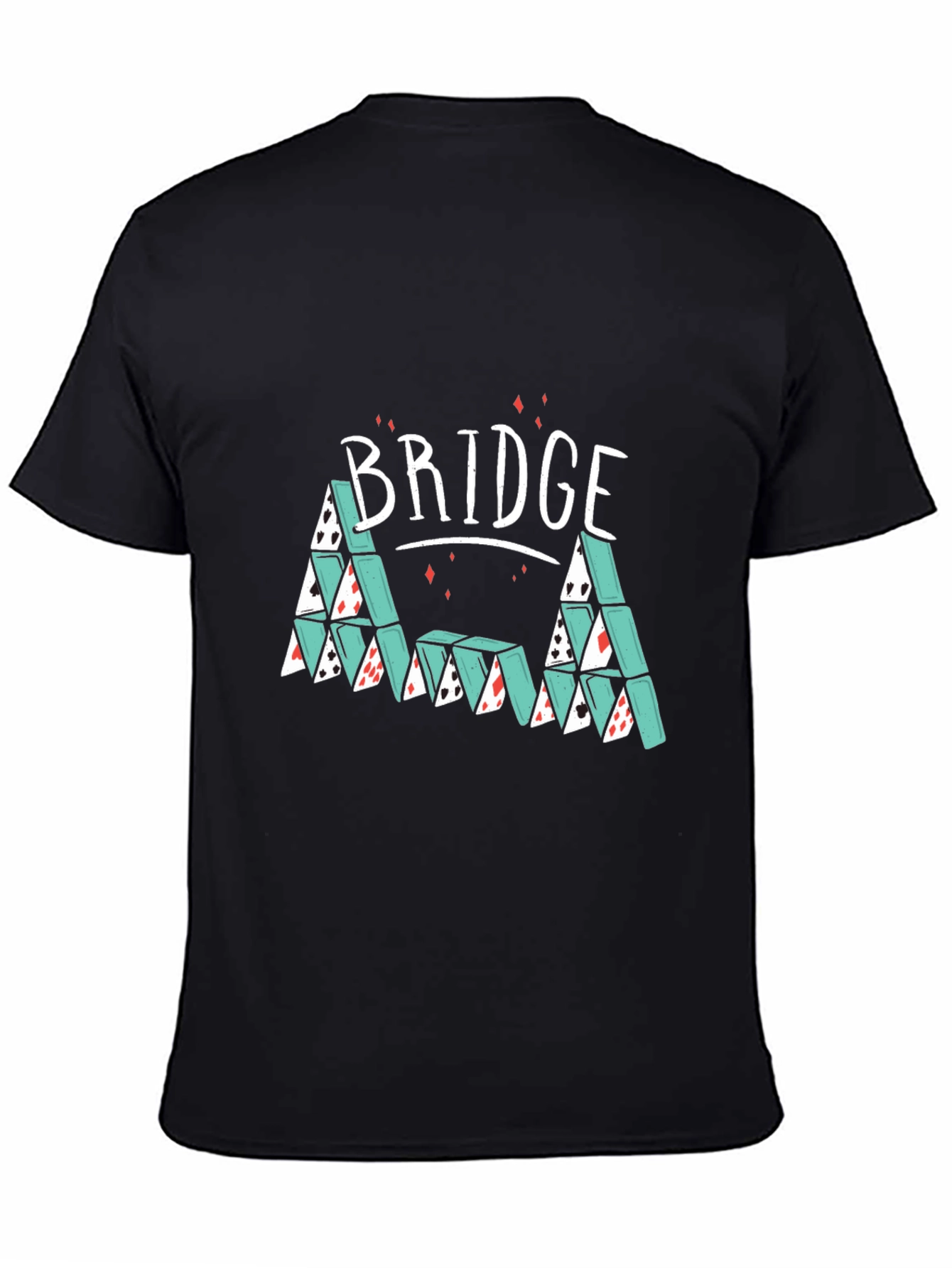 Bridge Playing Cards T-Shirt - Novelty Card Game Tee