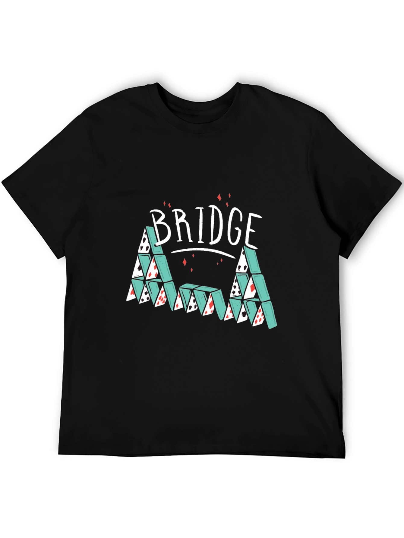 Bridge Playing Cards T-Shirt - Novelty Card Game Tee