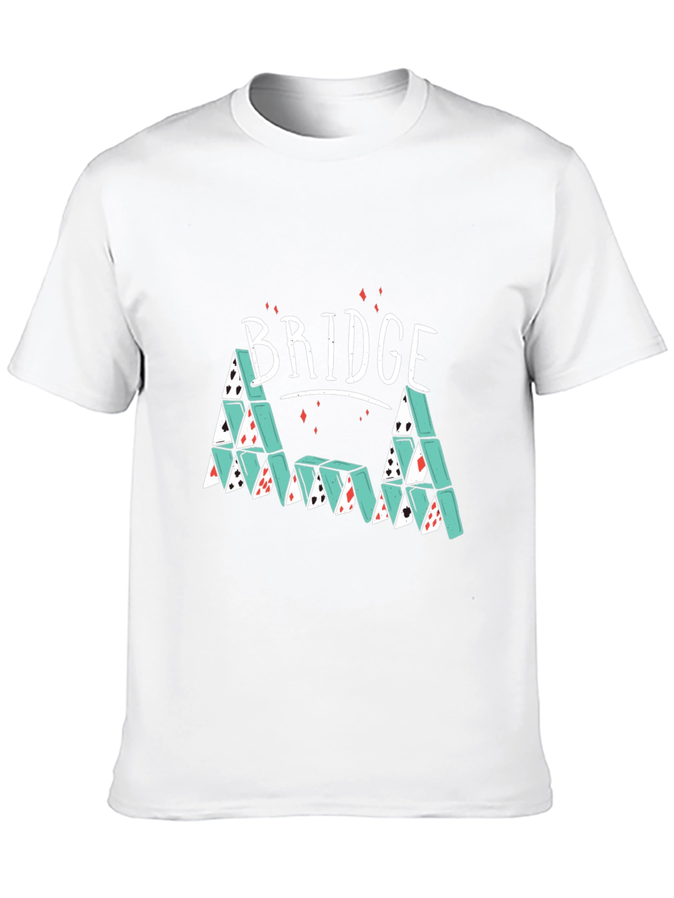Bridge Playing Cards T-Shirt - Novelty Card Game Tee