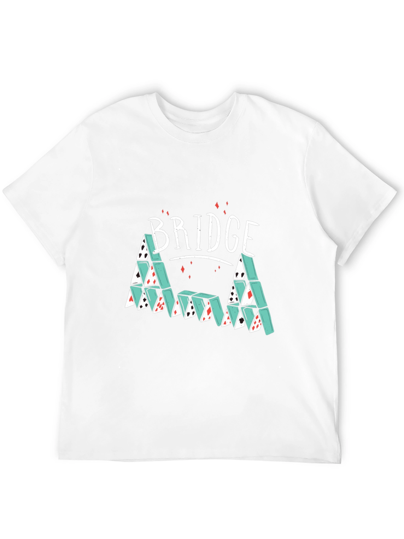 Bridge Playing Cards T-Shirt - Novelty Card Game Tee