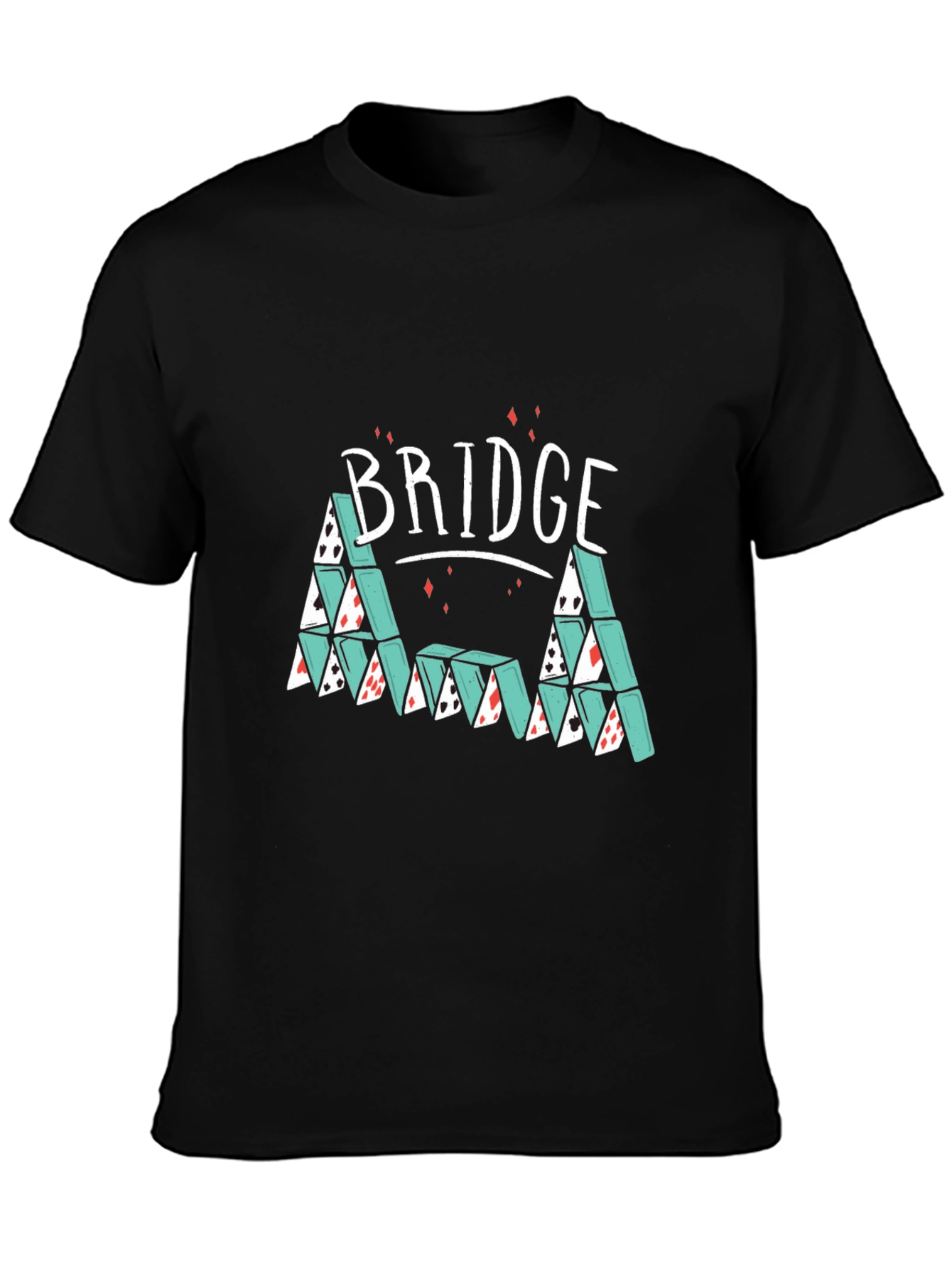 Bridge Playing Cards T-Shirt - Novelty Card Game Tee