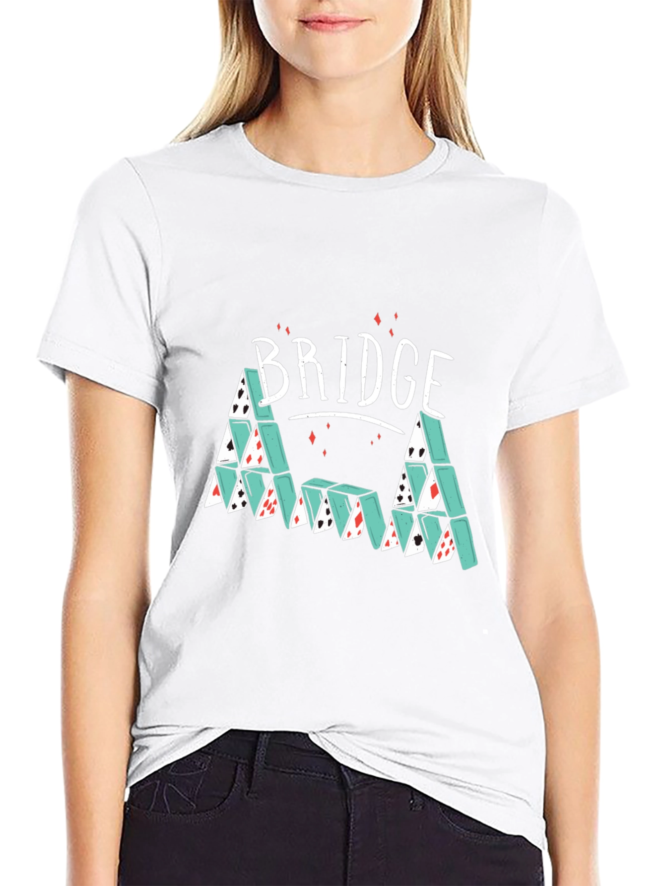 Bridge Playing Cards T-Shirt - Novelty Card Game Tee