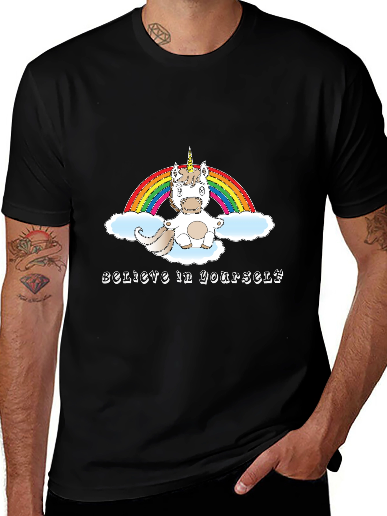Unicorn Believe in Yourself Graphic T-Shirt