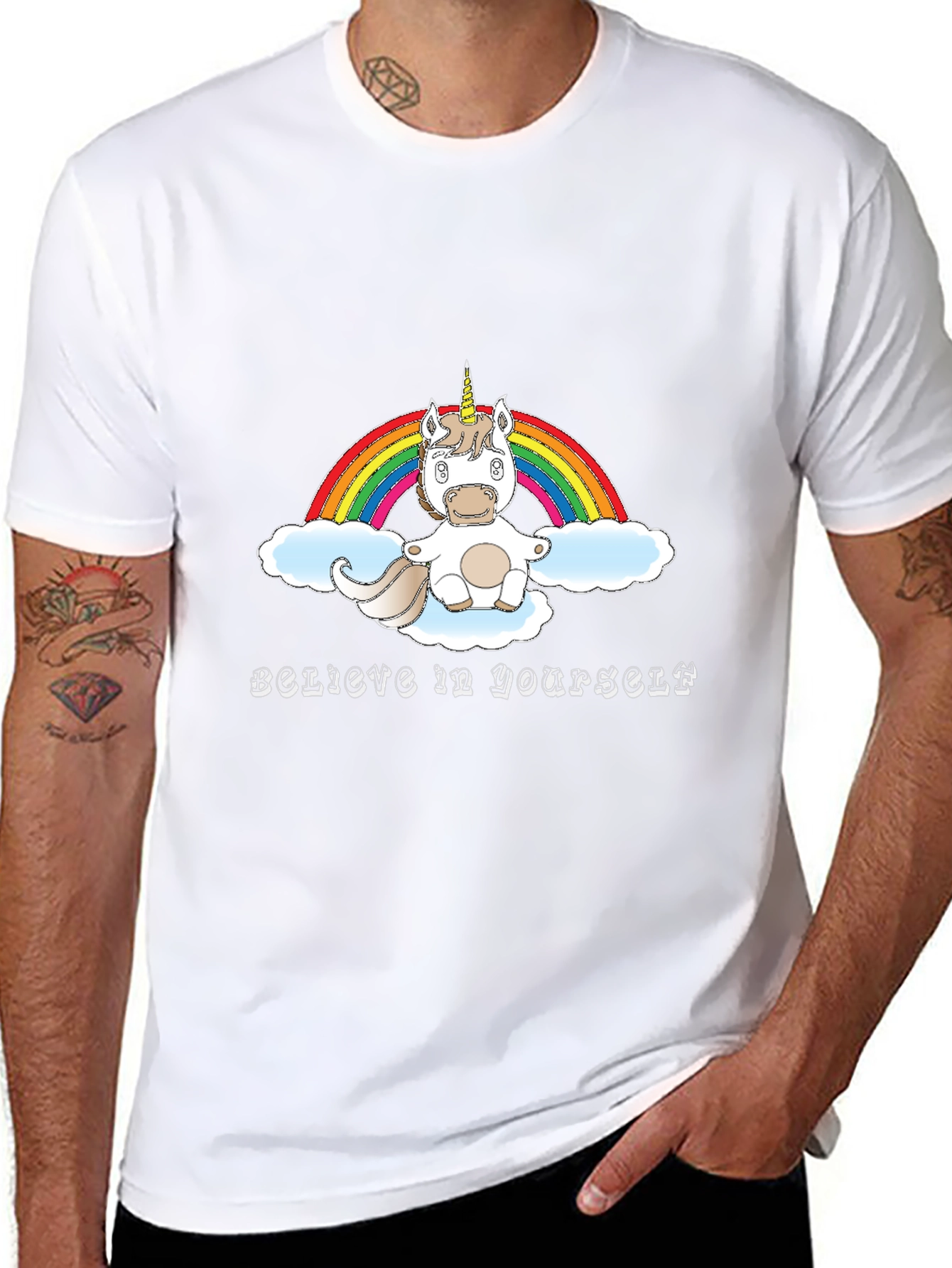 Unicorn Believe in Yourself Graphic T-Shirt