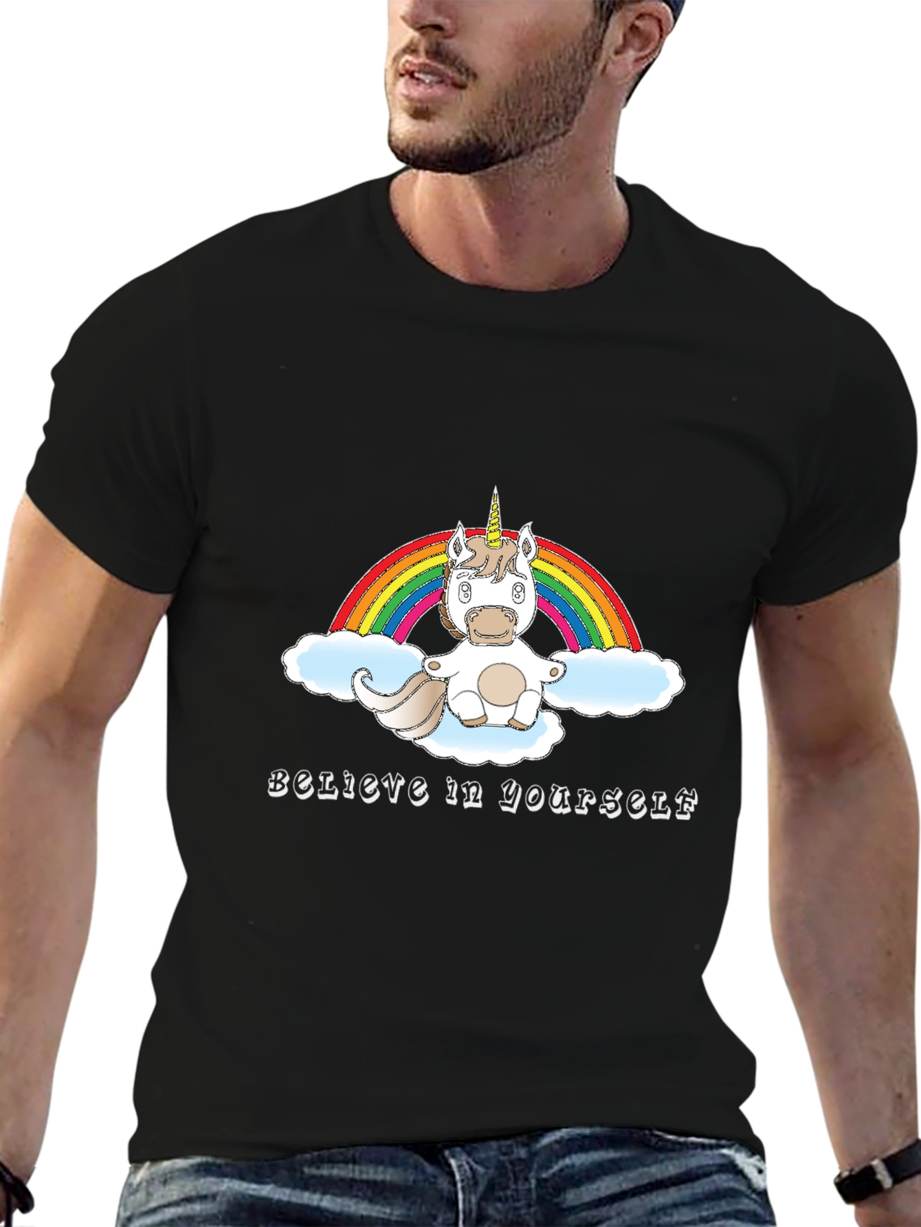 Unicorn Believe in Yourself Graphic T-Shirt