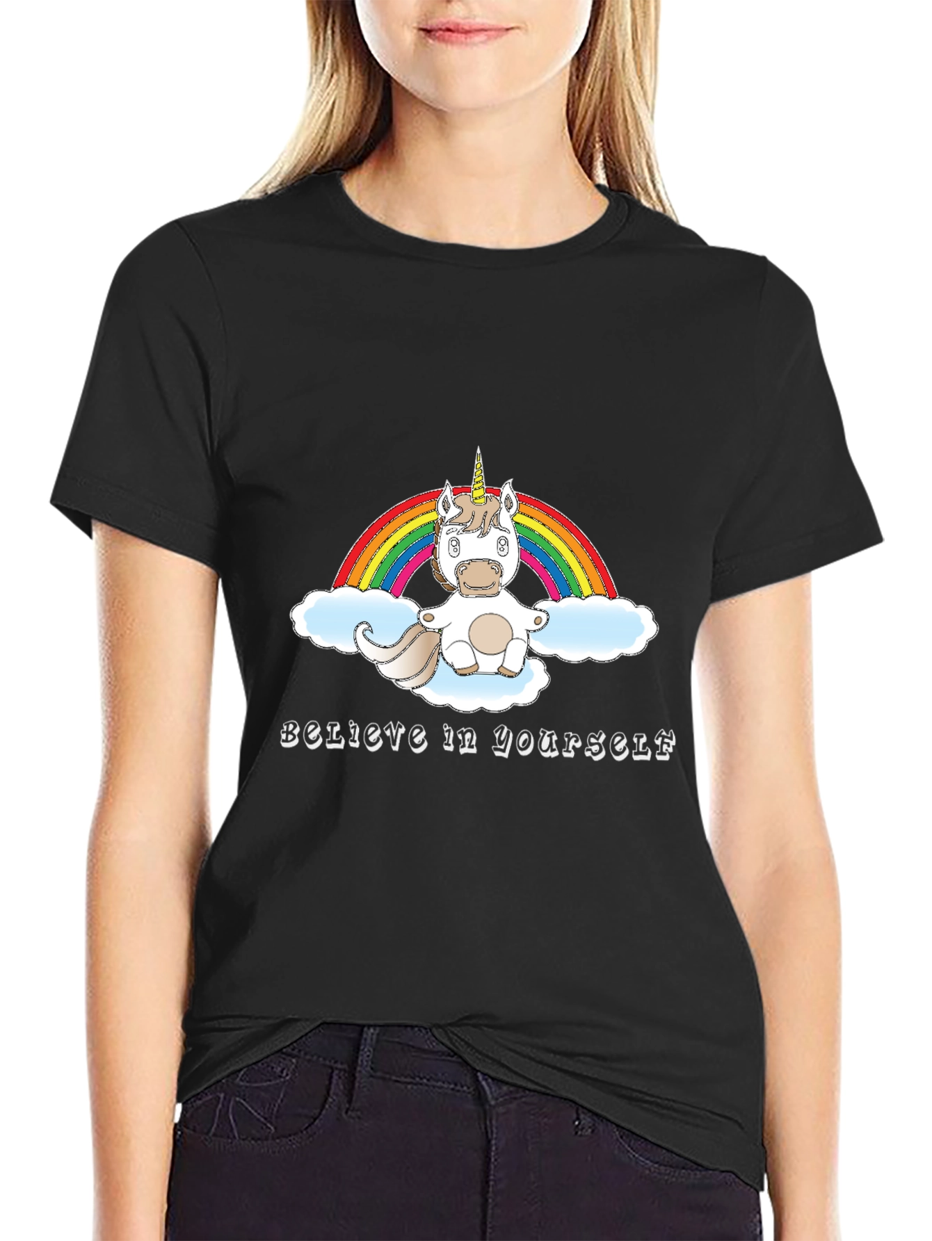 Unicorn Believe in Yourself Graphic T-Shirt
