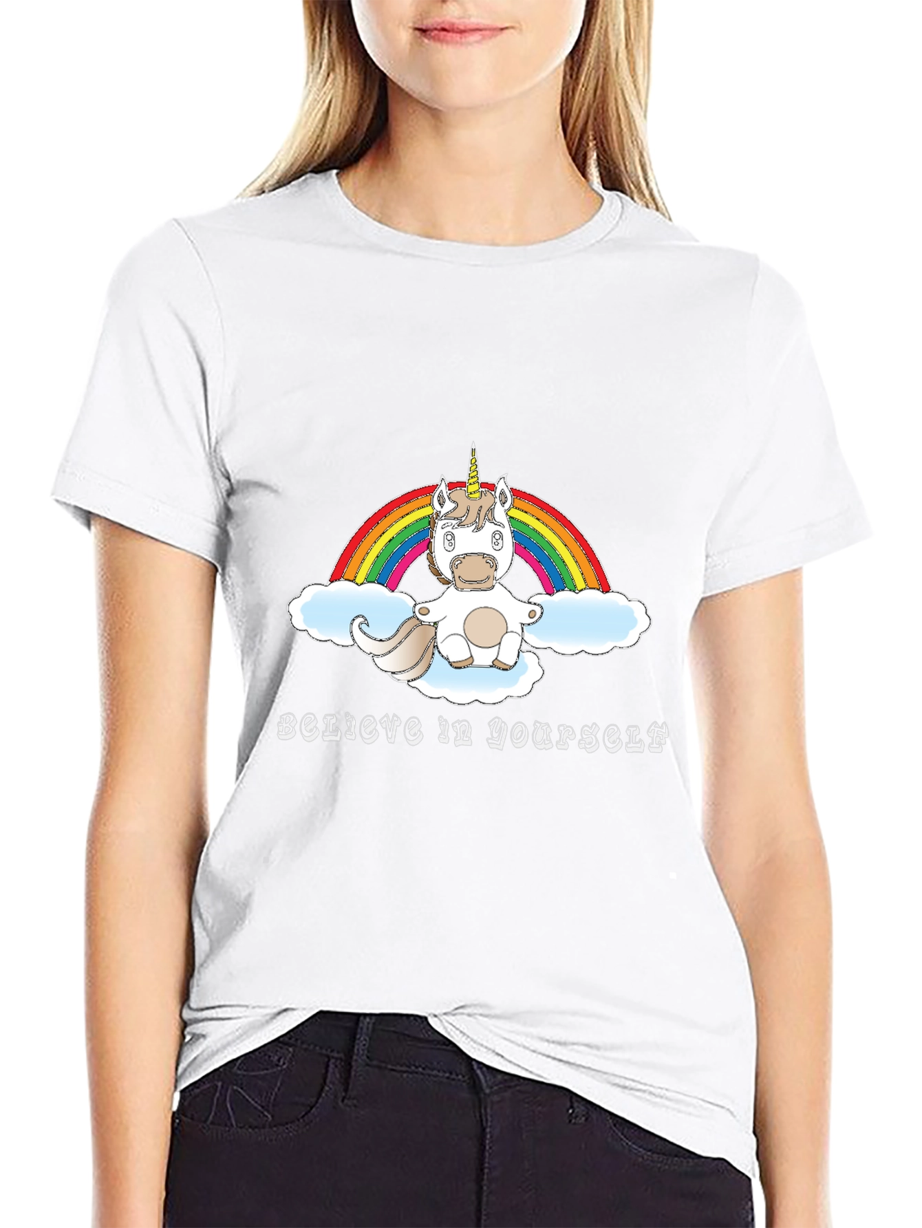 Unicorn Believe in Yourself Graphic T-Shirt