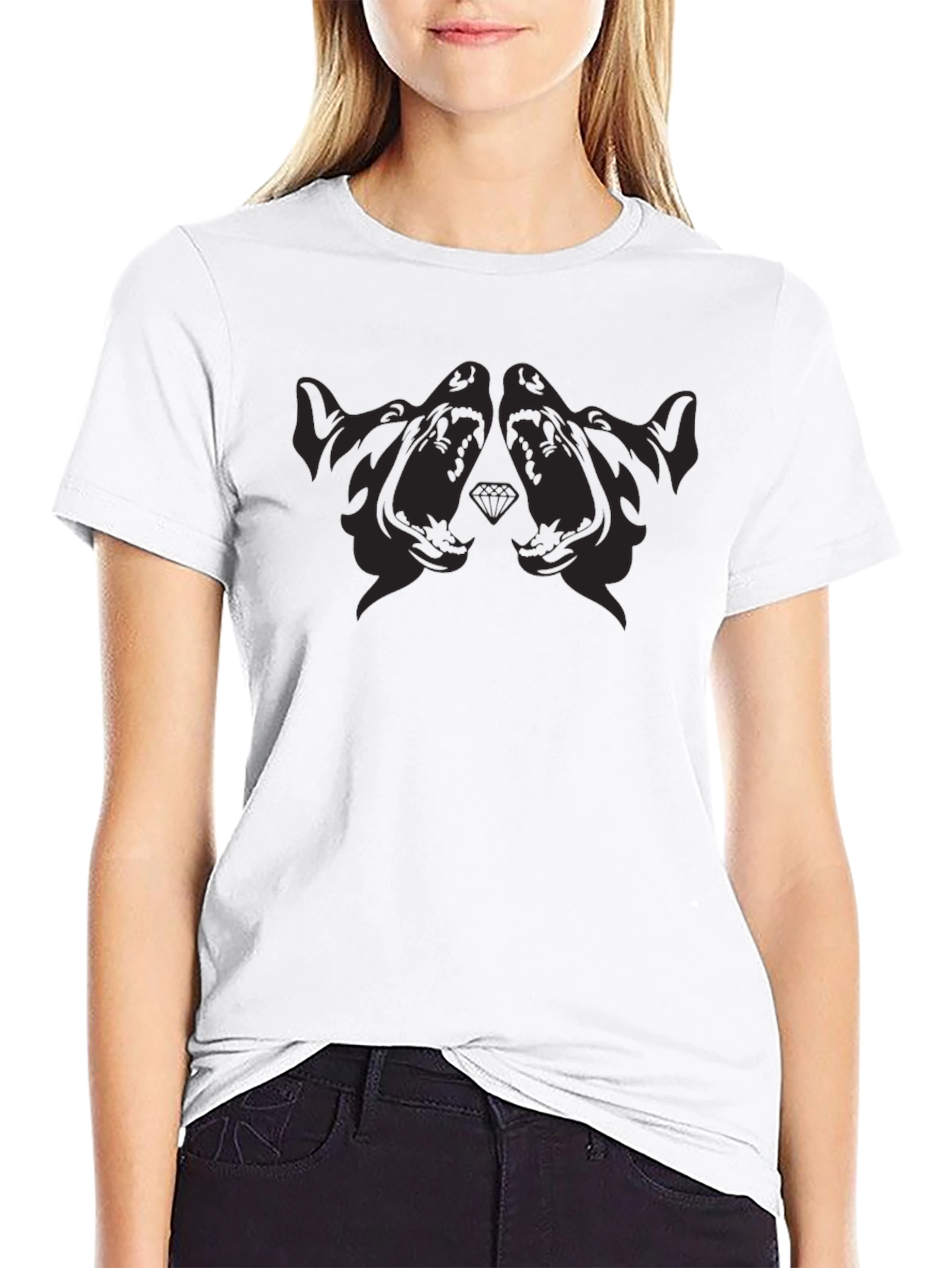 Black Graphic Tee - Dog Design